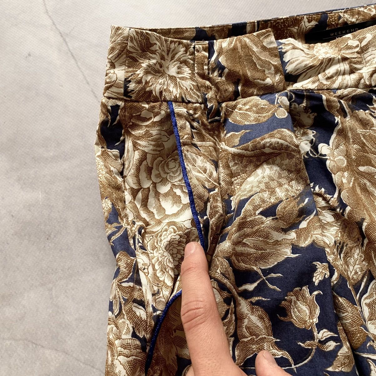 Weekend Max Mara Weekend Max Mara Wide Light Flowers Pants Size 33" - 4 Thumbnail