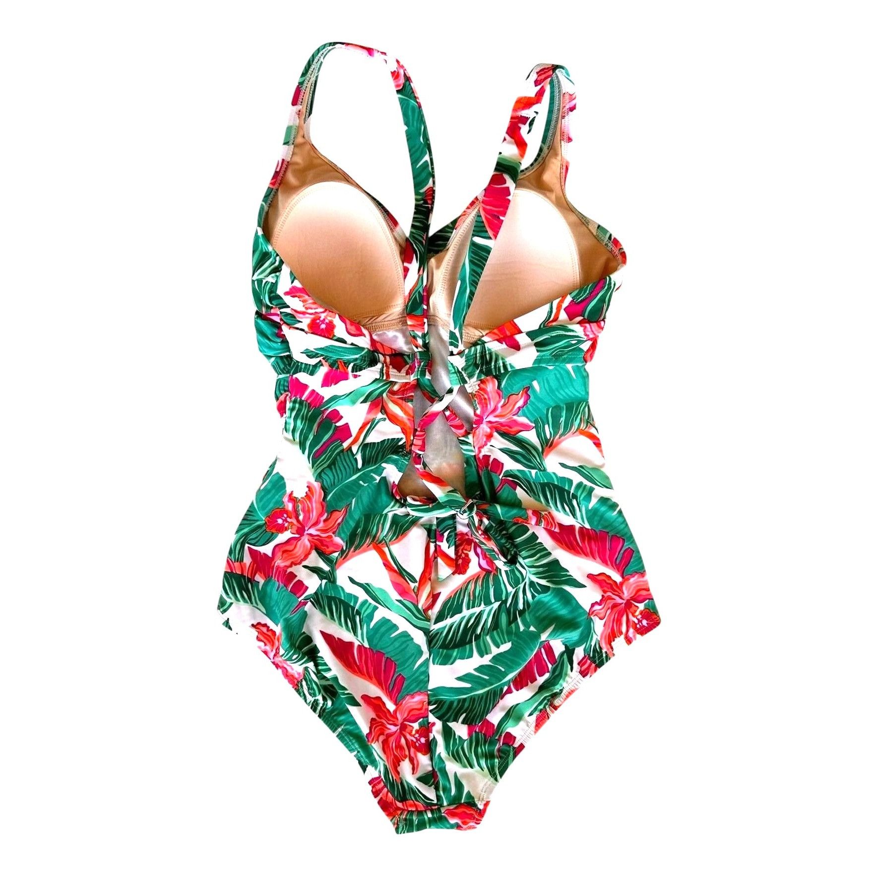 Designer Kona Sol Swimsuit Large 12 14 Tropical Floral One Piece Tumm Size L / US 10 / IT 46 - 5 Thumbnail