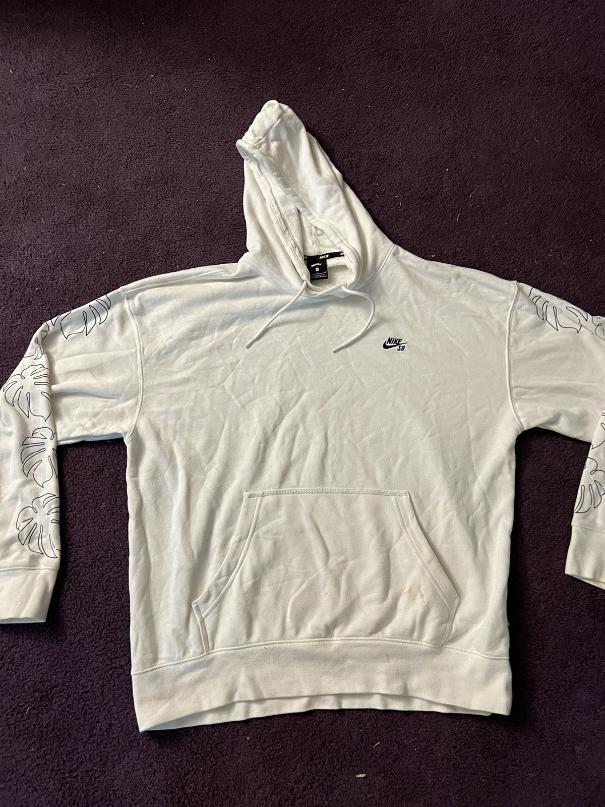 Nike × Vintage Nike Sb White Shell Hoodie Size US L / EU 52-54 / 3 - 2 Thumbnail
