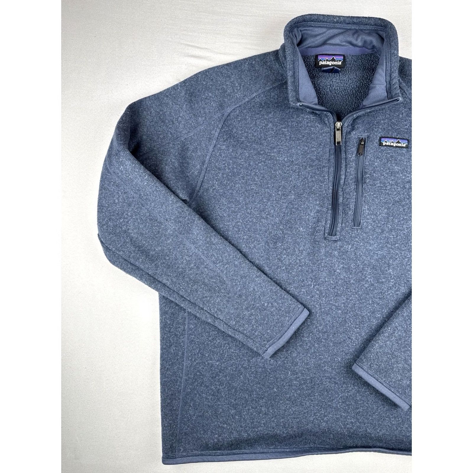 Patagonia Patagonia Better Sweater 1/4 Zip Fleece XL Mens Blue Logo Golf Pullover | 100% Polyester | Raglan Sleeves Size US XL / EU 56 / 4 - 2 Thumbnail
