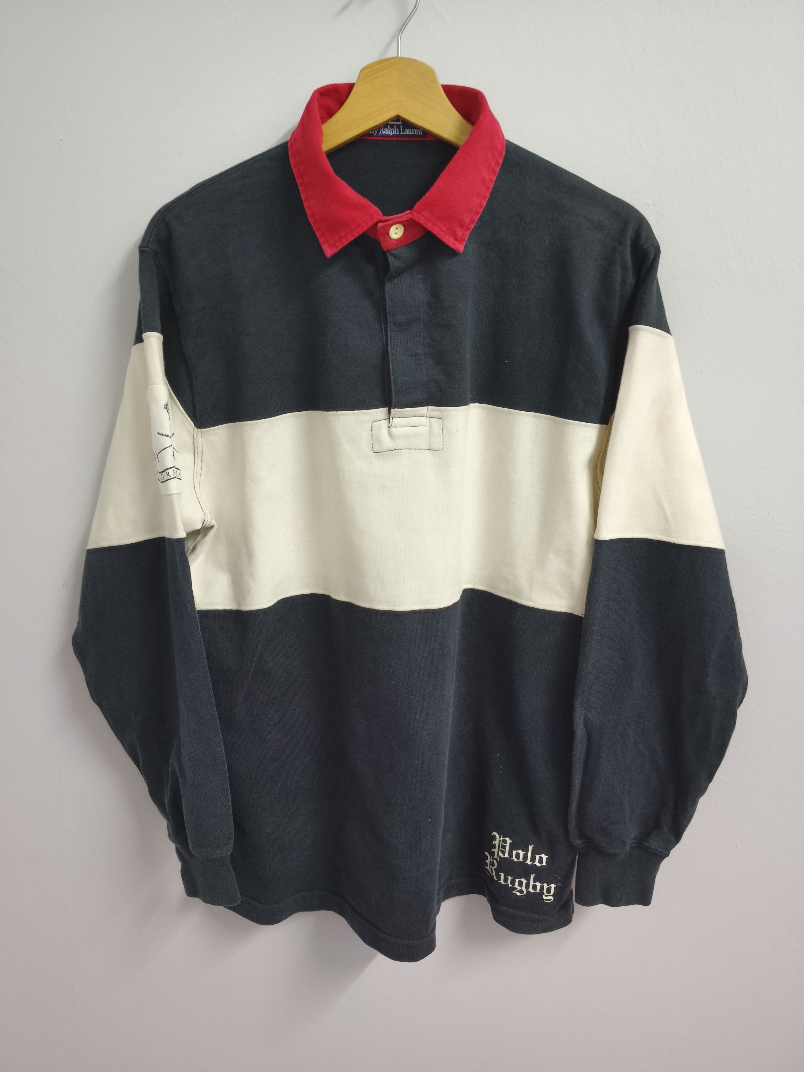 Streetwear × Stussy × Vintage Vintage Stussy Rugby Polo Striped
