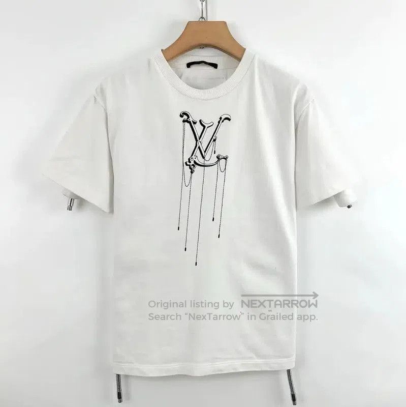 Louis Vuitton Louis Vuitton White Cotton Embroidered Short Sleeve T. Size S / US 4 / IT 40 - 1 Thumbnail