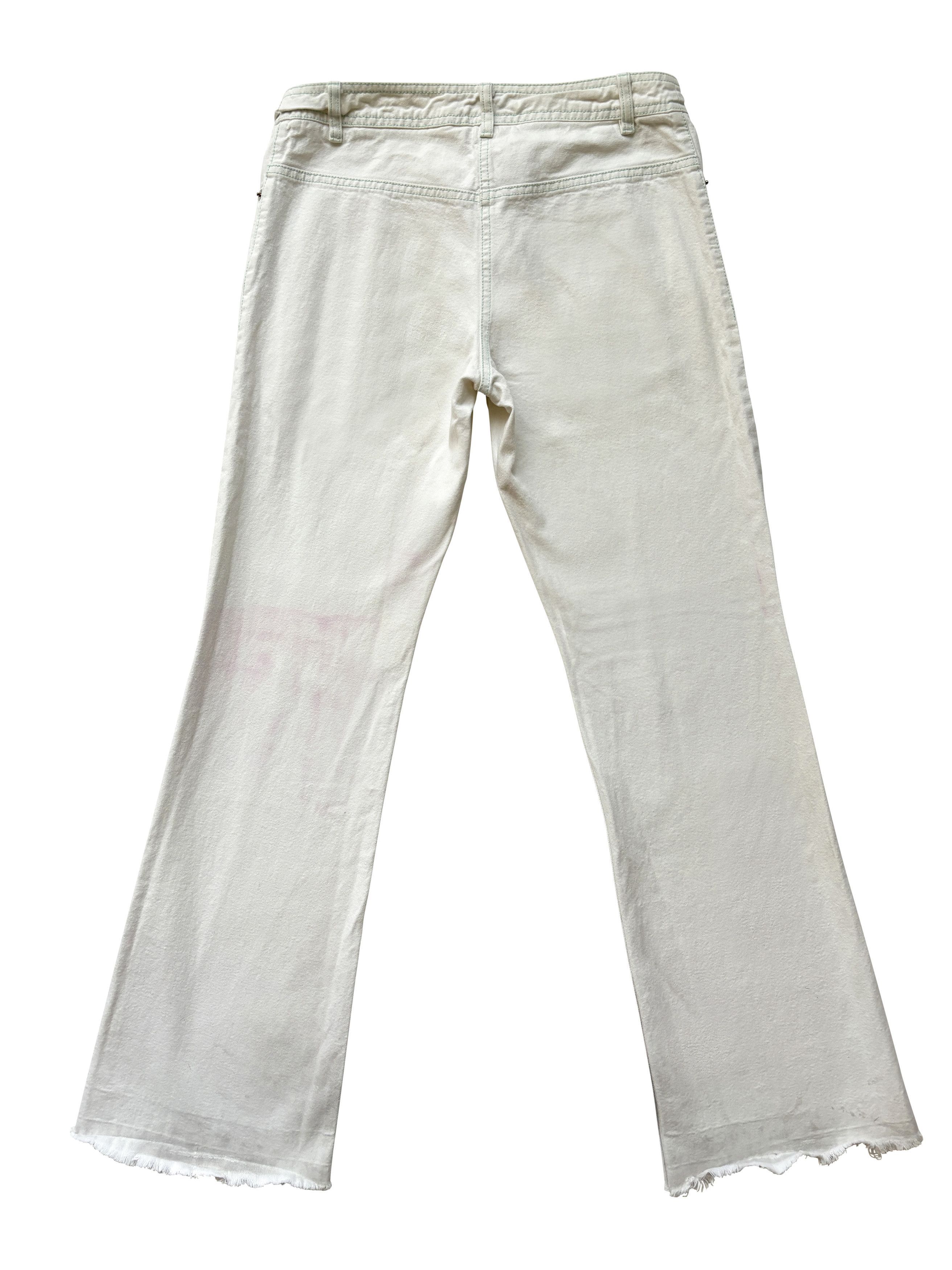 Alexander McQueen ⚡️QUICK SALE⚡️1998 Alexander McQueen White Denim Jeans Size 30" / US 8 / IT 44 - 2 Thumbnail