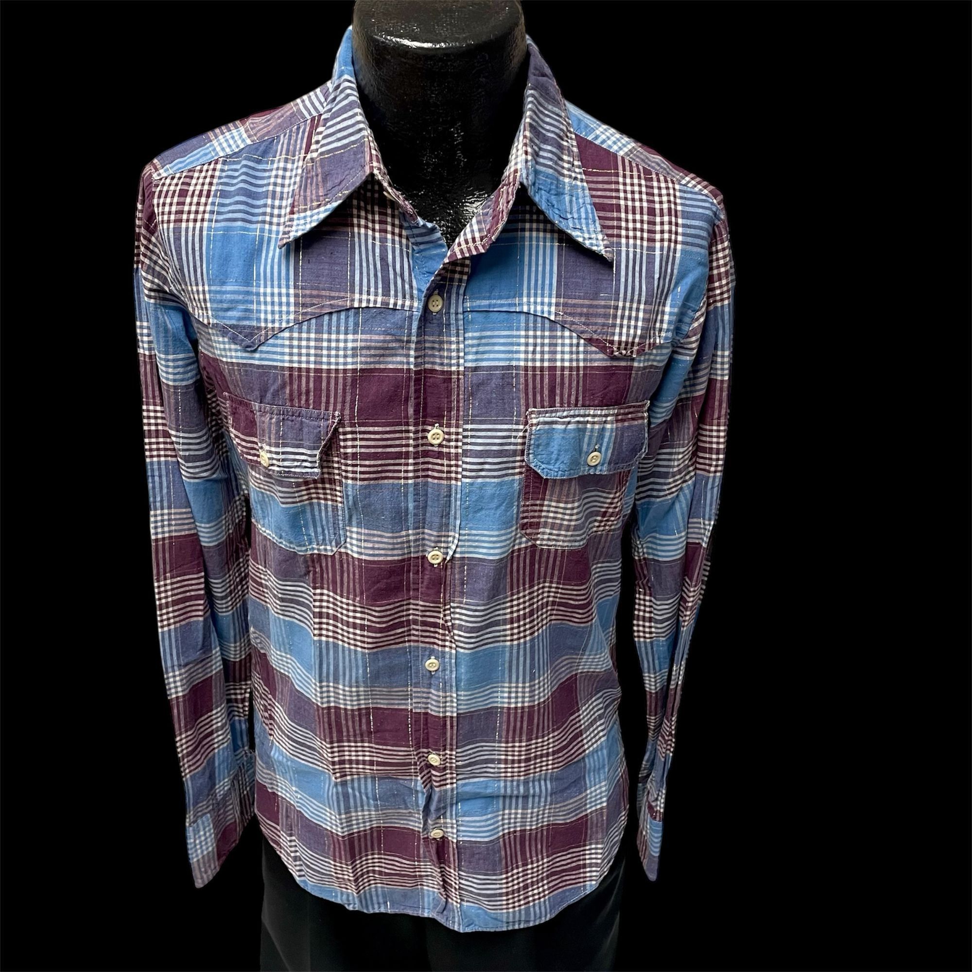 Other Vtg Rockabilly SHADOW PLAID Western Rockabilly RODEO Shirt Size US S / EU 44-46 / 1 - 1 Thumbnail