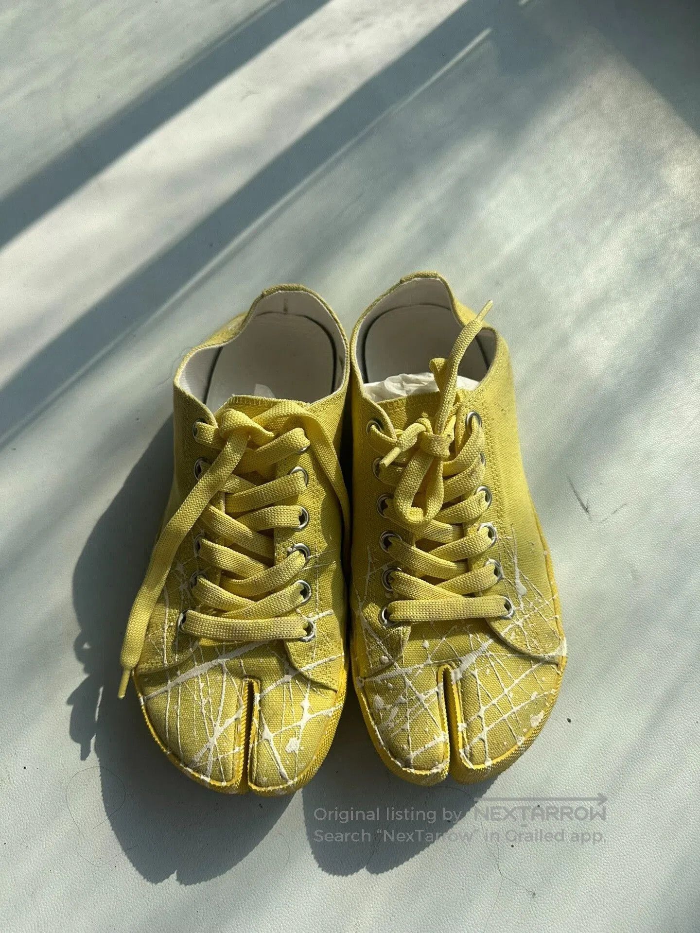 Maison Margiela Maison Margiela Yellow Tabi Split-Toe Shoes. Size US 6 / IT 36 - 1 Thumbnail