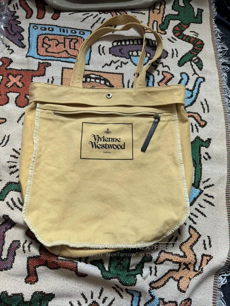 Vivienne Westwood Vivienne Westwood size os Graffiti Style Canvas Tote Bag Size ONE SIZE - 9 Thumbnail
