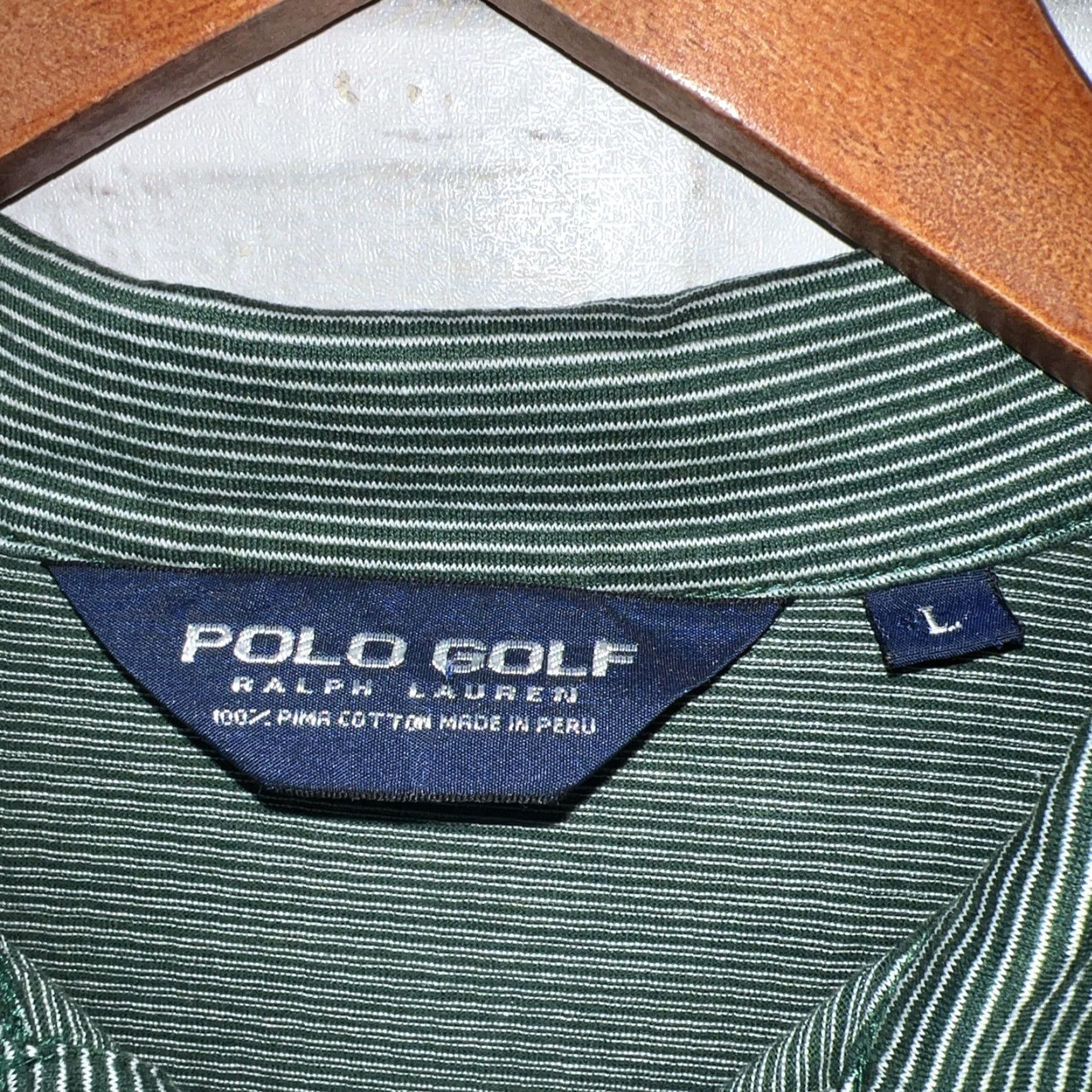 Ralph Lauren Polo Golf Ralph Lauren Shirt Mens Size L Green Striped Size US L / EU 52-54 / 3 - 3 Thumbnail