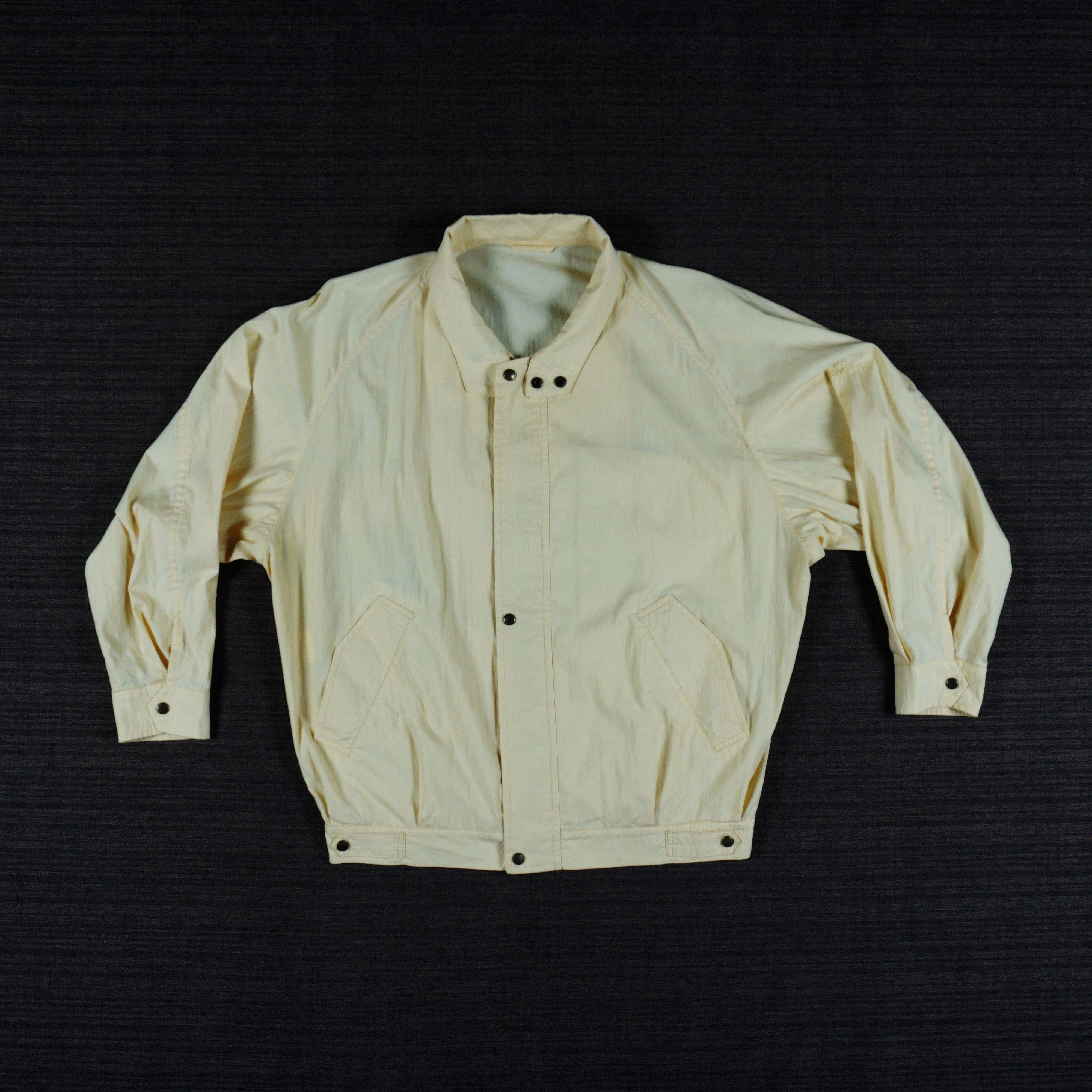 Burberry Vintage 90s Made in Japan Back Wing Nylon Sweater Jacket Size US M / EU 48-50 / 2 - 1 Thumbnail