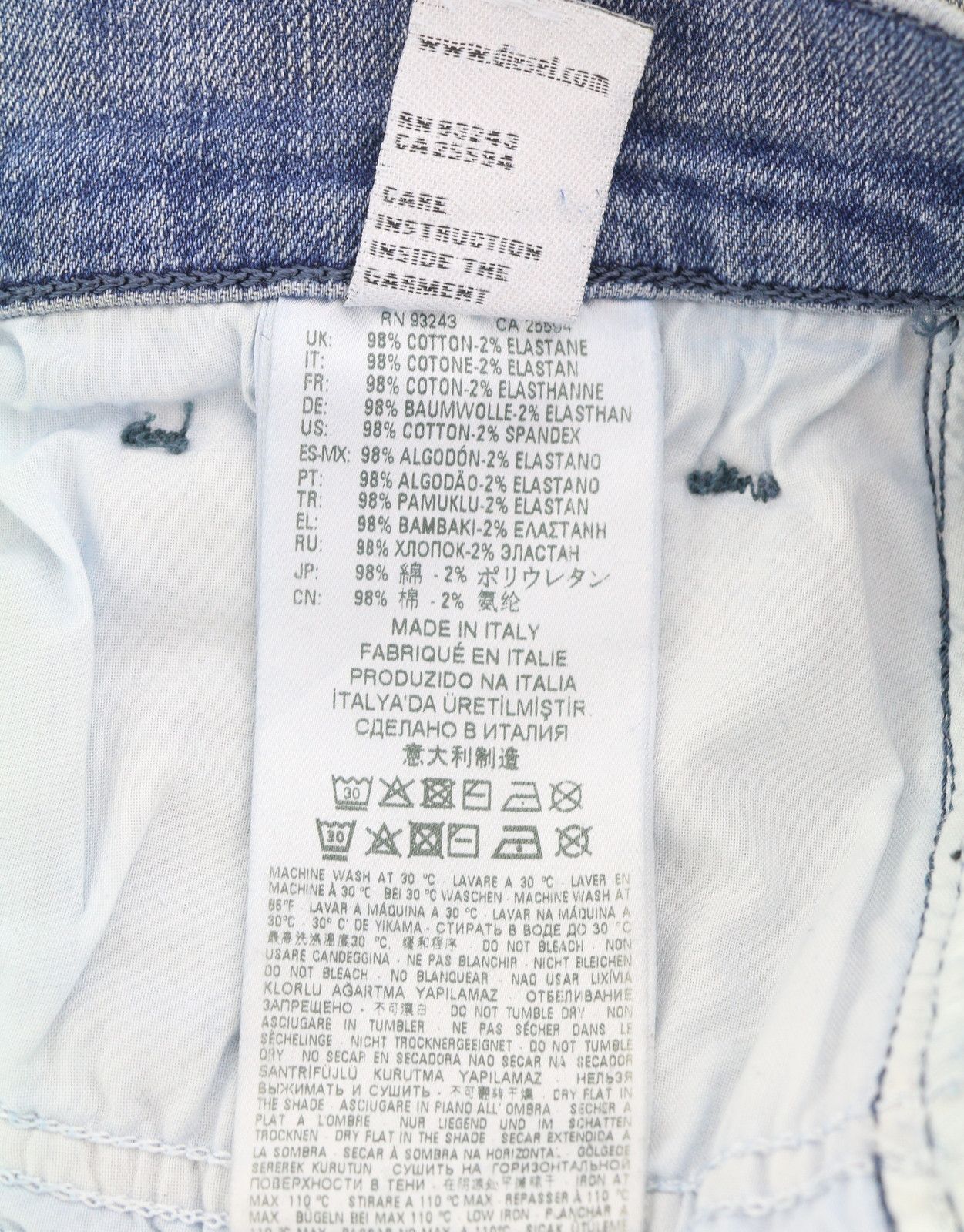 Diesel D-VIDER 084AQ W30/L32 Blue Distress Drop Crotch Jeans 89130 Size US 30 / EU 46 - 8 Thumbnail