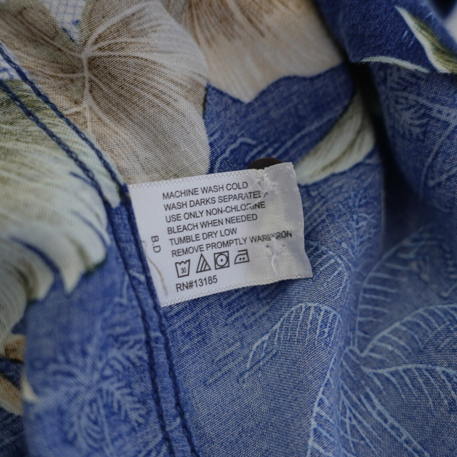 Campia Moda Campia Large Rayon Blue Floral Short Sleeve Hawaiian Collare Size US L / EU 52-54 / 3 - 11 Thumbnail