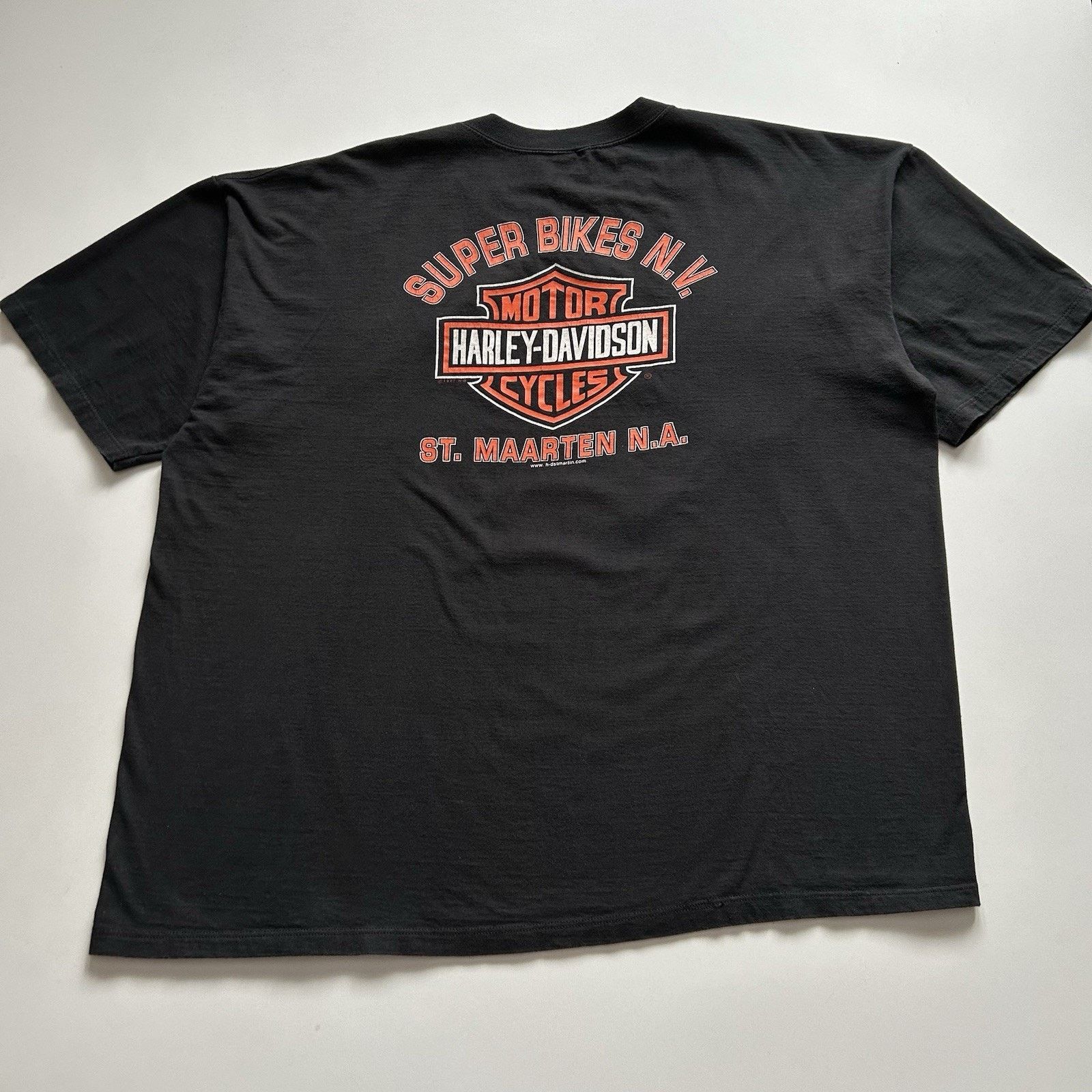 Harley Davidson × Vintage Vintage 90s Harley Davidson Caribbean T Shirt Sz XXL Black Size US XXL / EU 58 / 5 - 5 Thumbnail