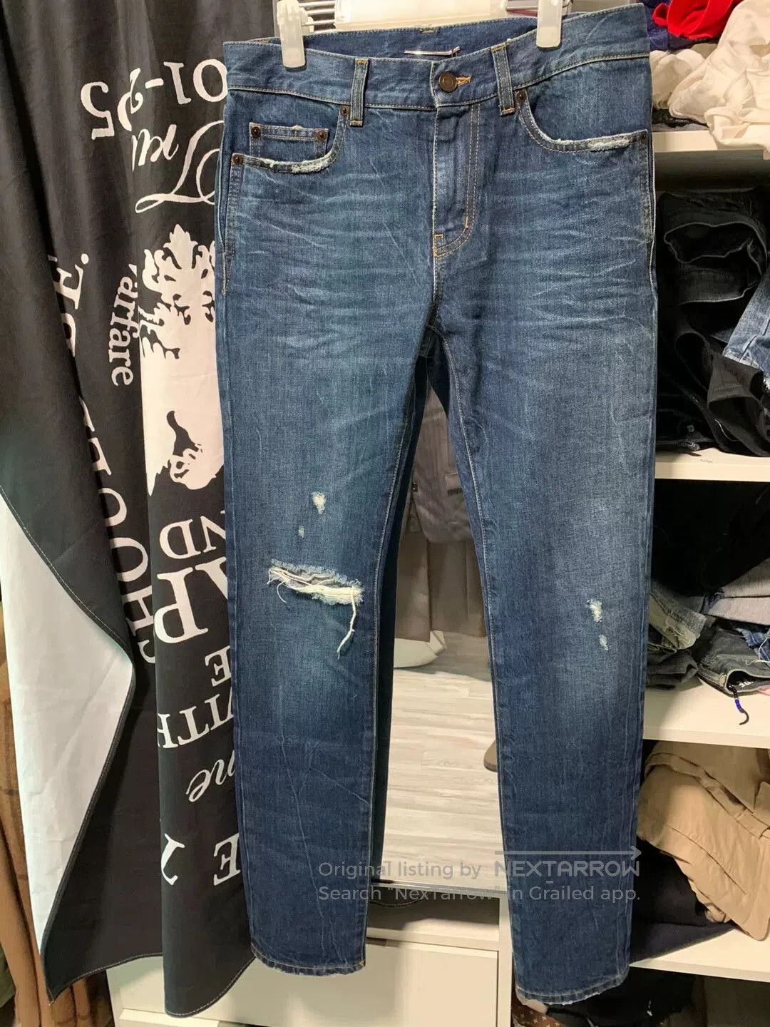 Saint Laurent Paris saint laurent new distressed blue jeans. Size US 29 - 1 Thumbnail