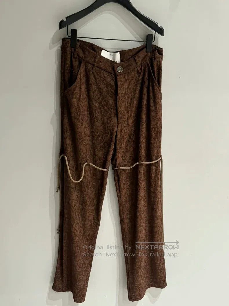 Song For The Mute SONG FOR THE MUTE Brown cashew jacquard pants Size US 32 / EU 48 - 1 Thumbnail