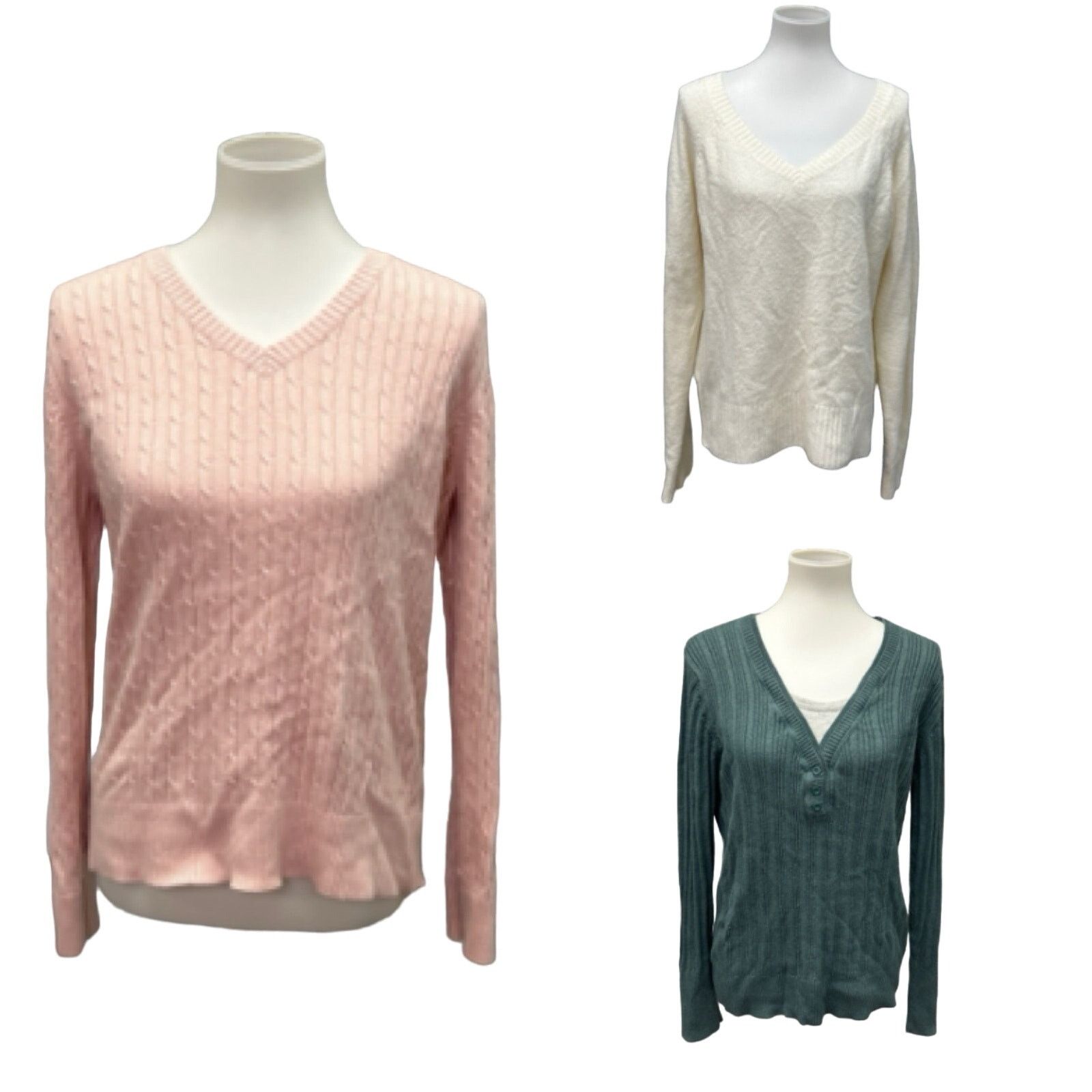 Sonoma Lot of 3 Sonoma Merona Womens XL PolyCotton Sweaters Size XL / US 12-14 / IT 48-50 - 1 Thumbnail