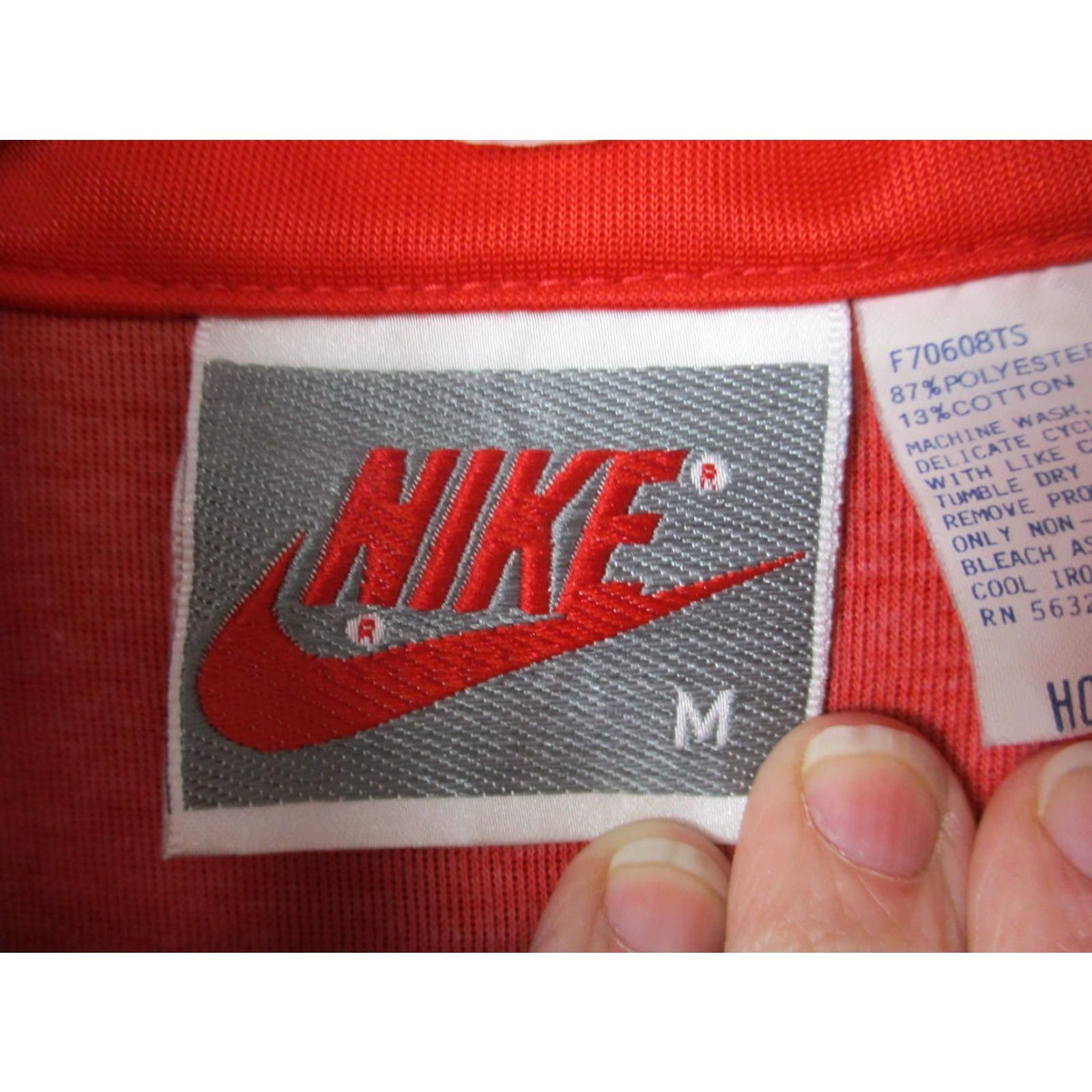 Nike VINTAGE Nike Jacket Mens M Red White Blue Track Full Zip Hong Kong 80s 90s Nike AeroLoft Size US M / EU 48-50 / 2 - 4 Thumbnail