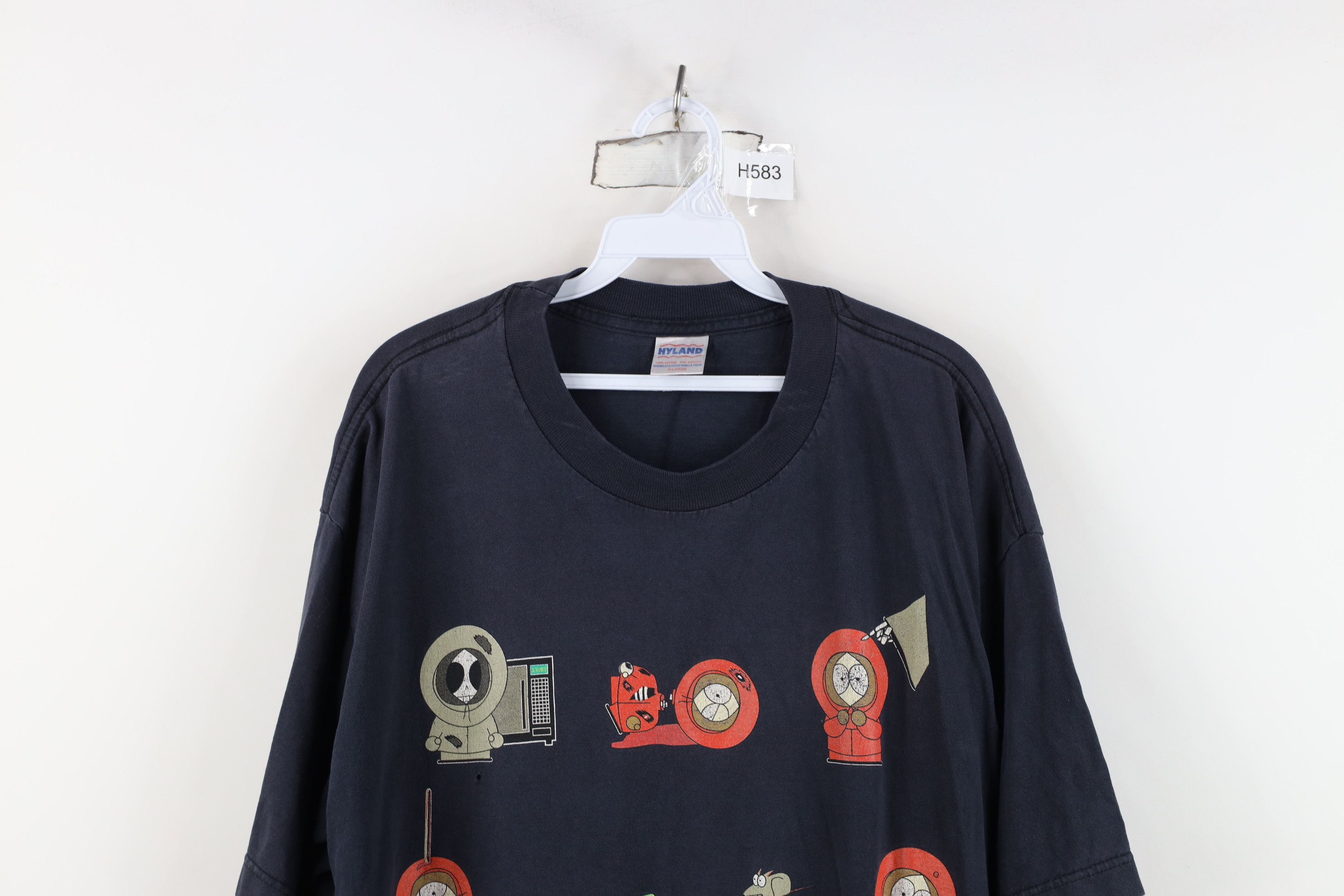 Vintage Vintage 90s South Park The Many Deaths of Kenny T-Shirt Blue Size US XL / EU 56 / 4 - 2 Thumbnail