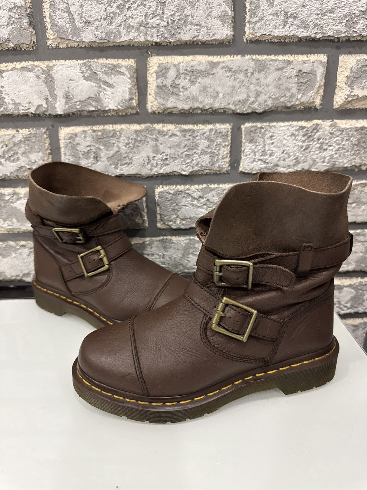 Dr. Martens Kristy Dark Brown Virgina Darken Suede Boots Dr.Martens Size US 7 / IT 37 - 1 Thumbnail