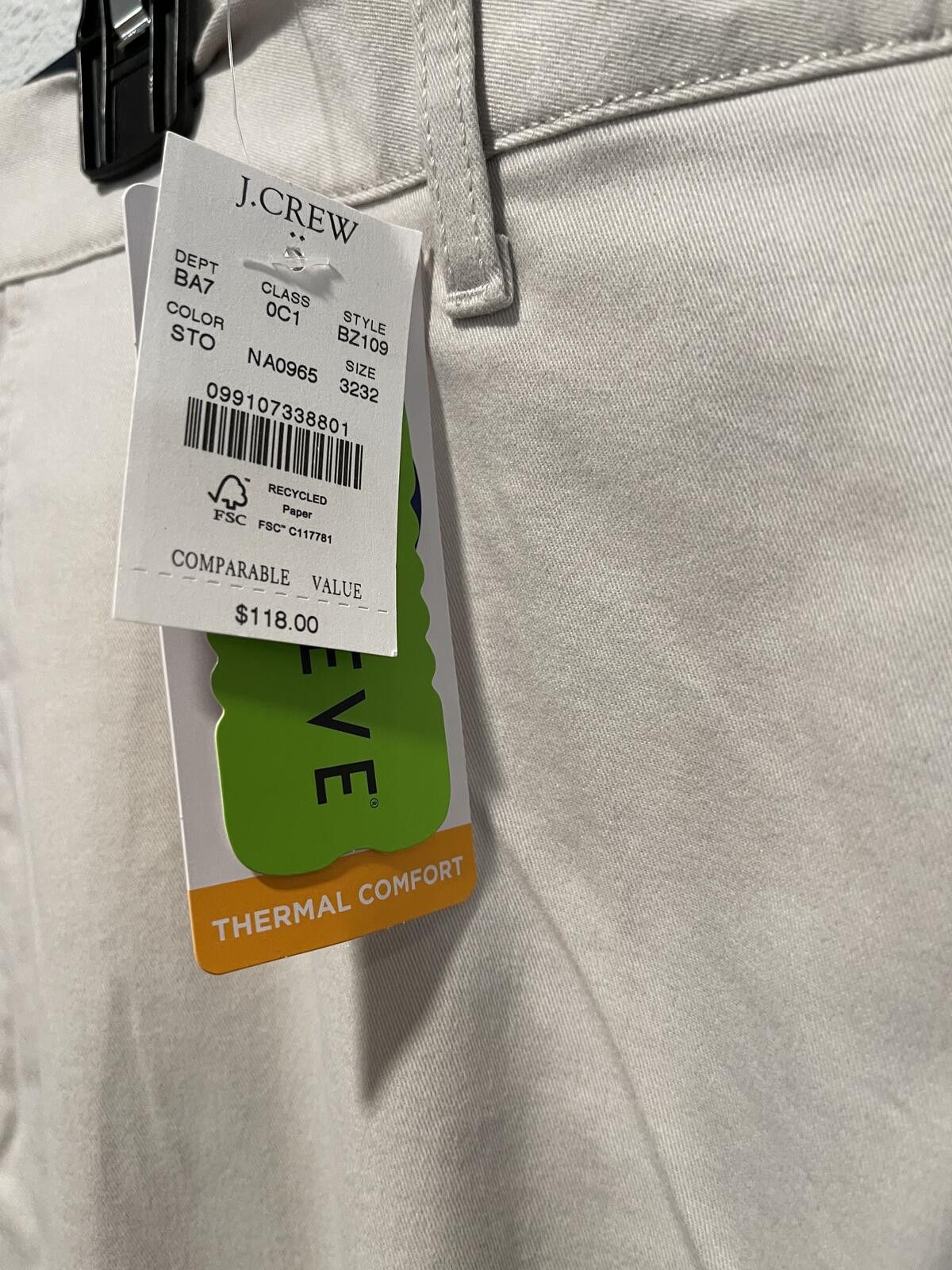 J.Crew J.Crew Flex Slim Fit Beige Chino Pants 32x32 Size US 32 / EU 48 - 4 Thumbnail