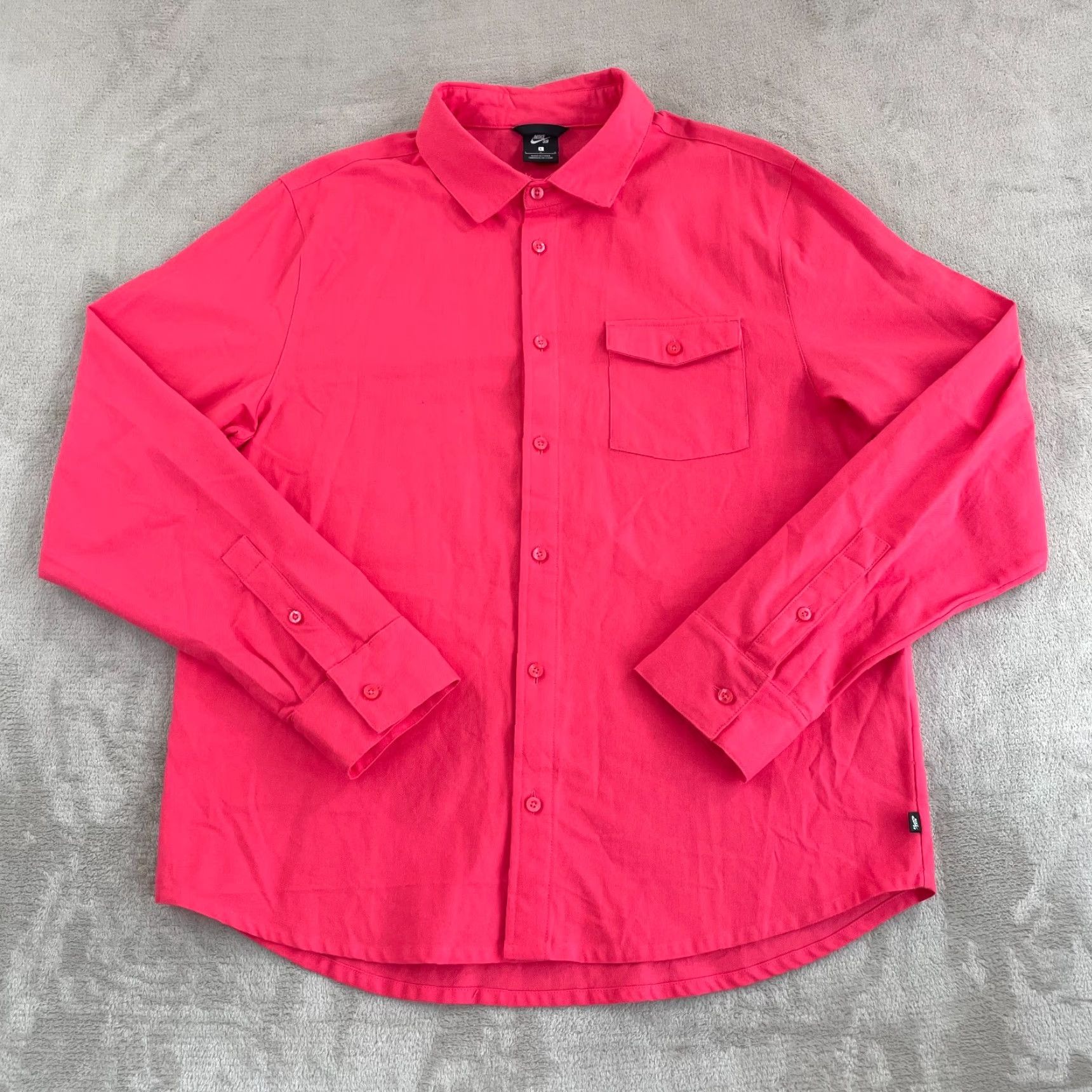 Nike Nike SB Flannel Shirt Men Large Pink Long Sleeve Pocket Outdoor NWOT Size US L / EU 52-54 / 3 - 3 Thumbnail