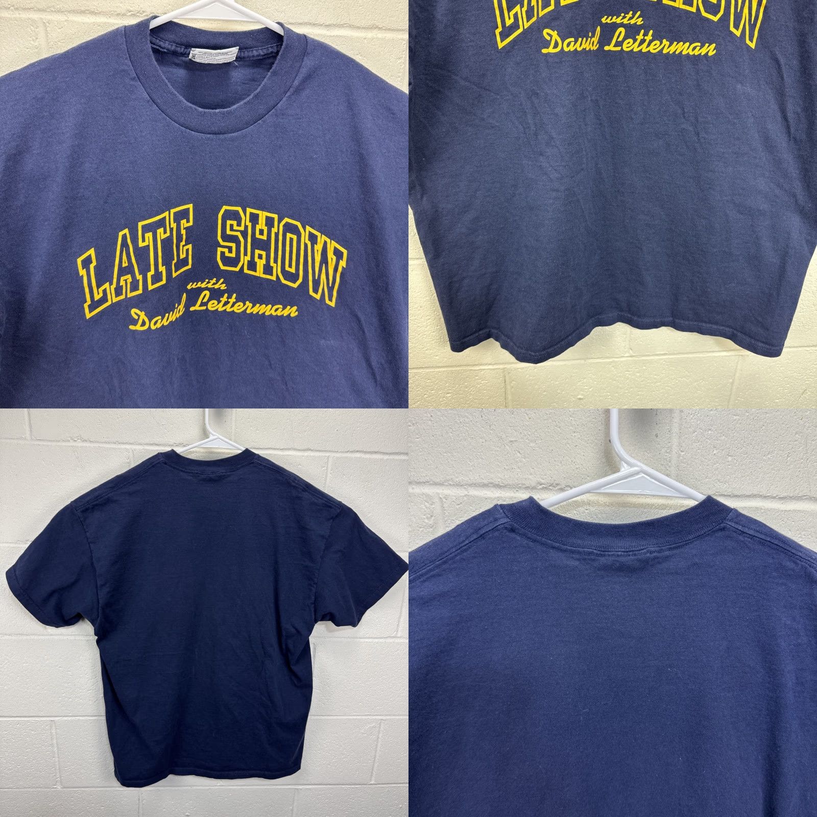 Lee VINTAGE Lee Sport T-Shirt XL Navy Blue David Letterman Late Show Pop Culture Men Shirt Size US XL / EU 56 / 4 - 8 Thumbnail