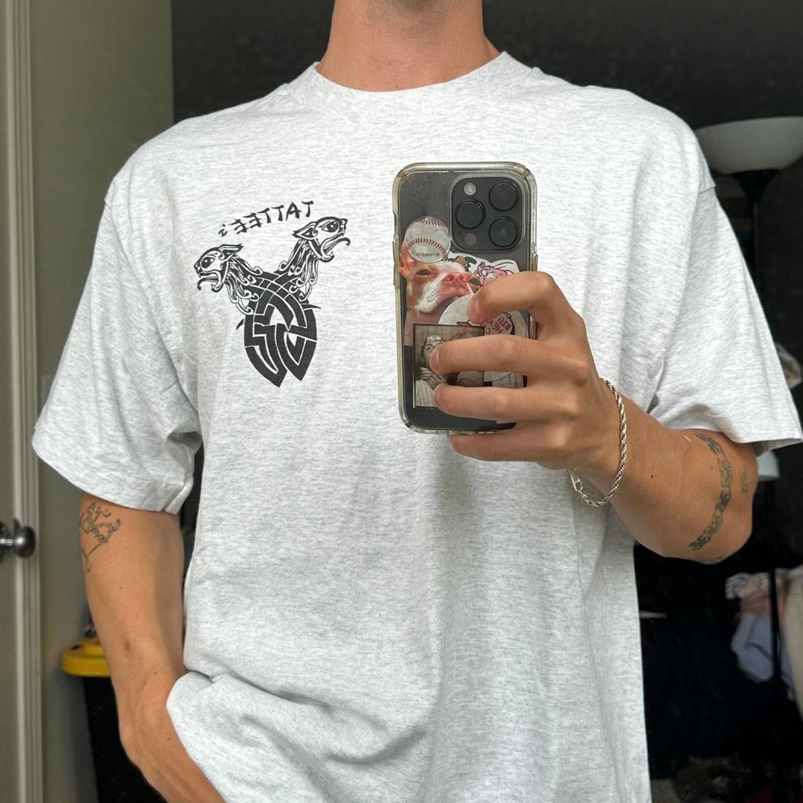 Vintage Vintage 90s Tattees Tattoo Tribal Gothic Grunge Graphic Tee Size US XL / EU 56 / 4 - 3 Thumbnail