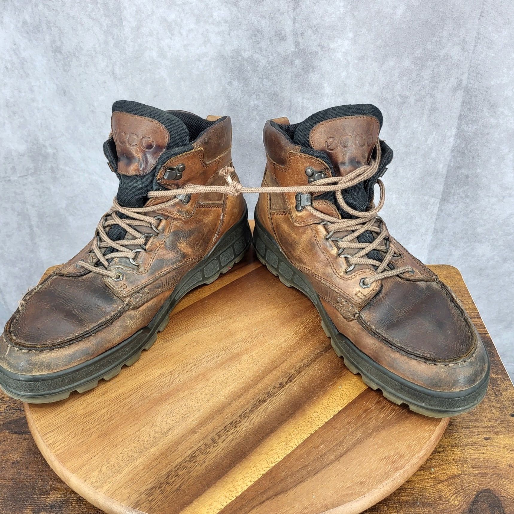 Ecco Ecco Track II Hiking Boots Mens 46 EU 12 / 12.5 Brown Leather Waterproof Boot Size US 12 / EU 45 - 5 Thumbnail