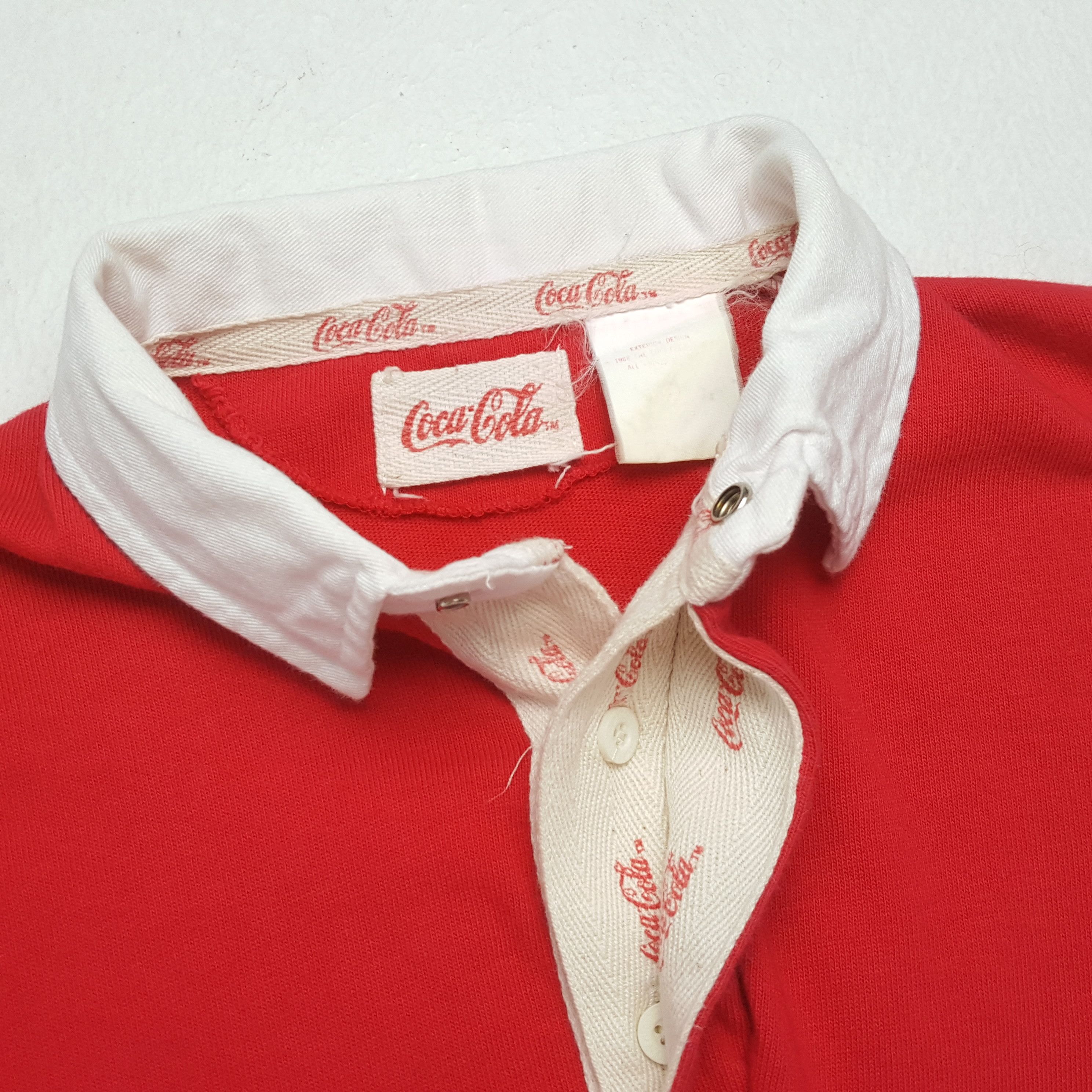 Coca Cola × Vintage Vintage Coca-Cola American Hip-hop Rugby Polos Shirt Size US M / EU 48-50 / 2 - 7 Thumbnail