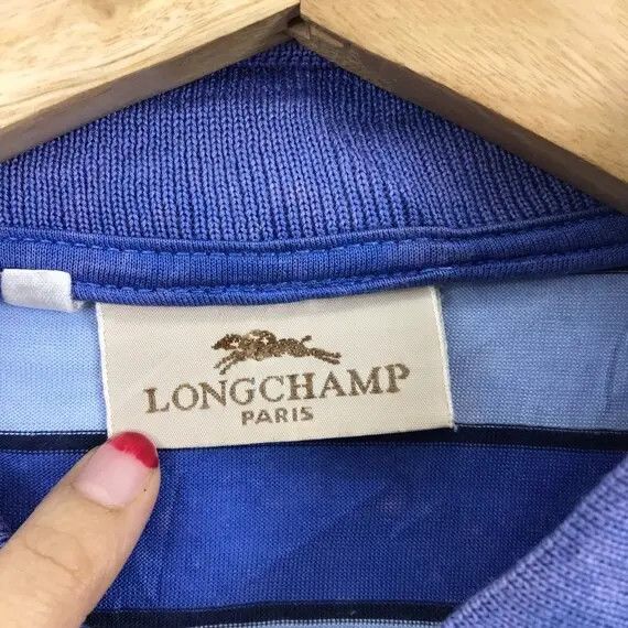 Longchamp Vtg 90’ LONGCHAMP PARIS French Luxury Striped Polo Tee Shirt Size US S / EU 44-46 / 1 - 4 Thumbnail