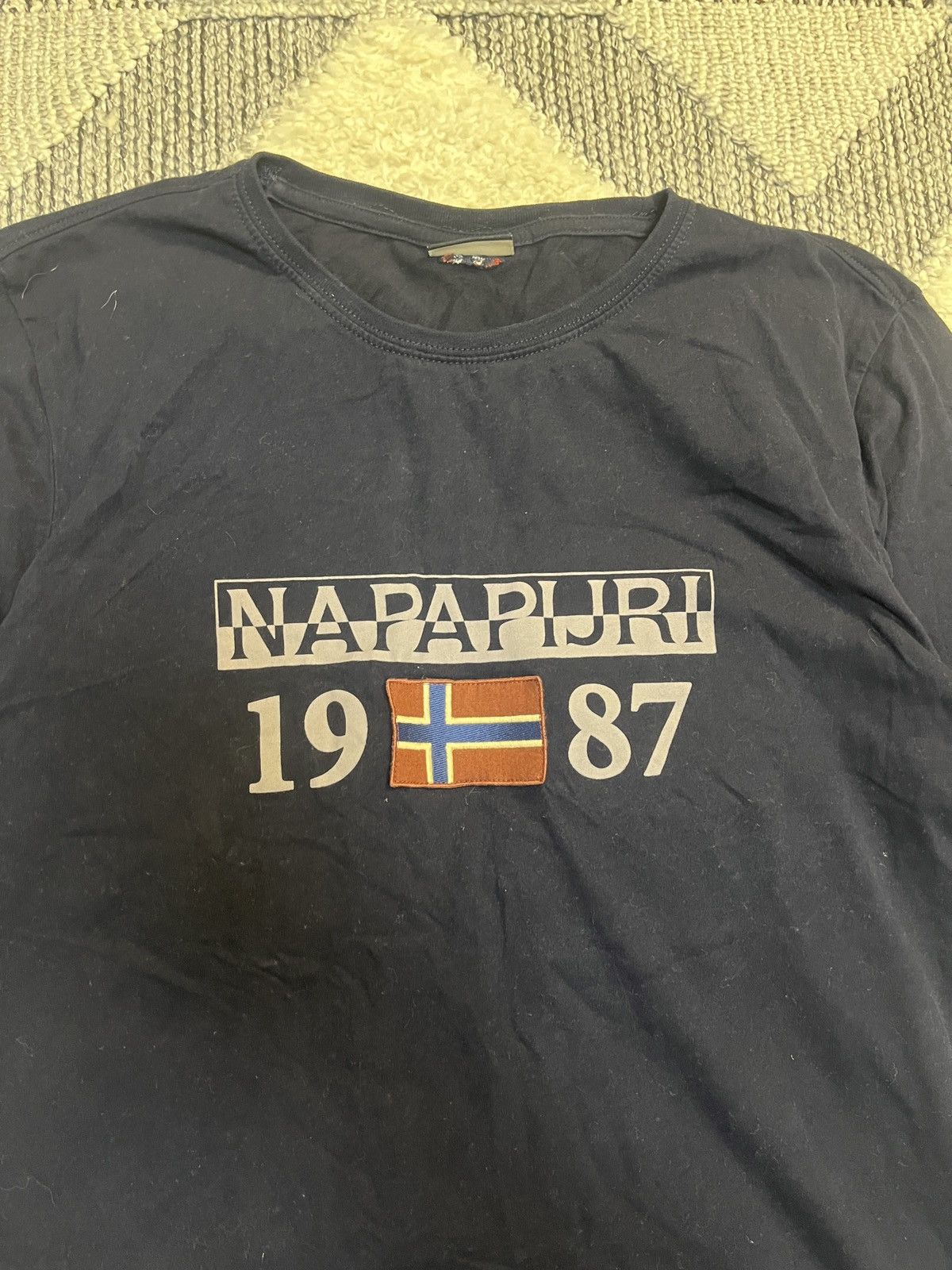 Napapijri × Vintage NAPAPIJRI VINTAGE BIG LOGO T SHIRT Size US L / EU 52-54 / 3 - 2 Thumbnail