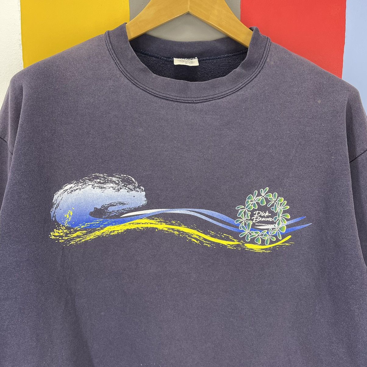 Vintage 90s Vintage DICK BREWER Crew Neck Sweatshirt #1416/AW Size US L / EU 52-54 / 3 - 2 Thumbnail