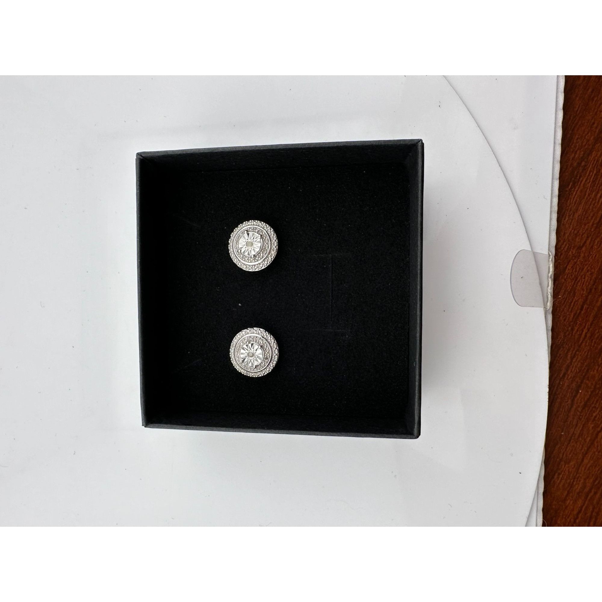 Other Round Illusion Diamond Stud Earrings Size ONE SIZE - 5 Thumbnail