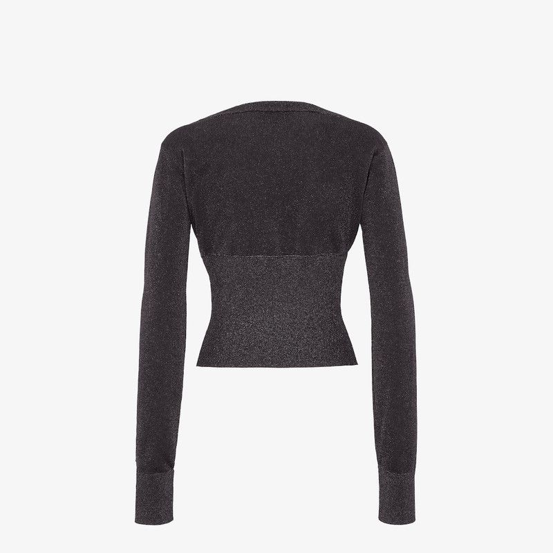 Fendi o1s1wg110326 Cardigan in Black Size L / US 10 / IT 46 - 2 Thumbnail