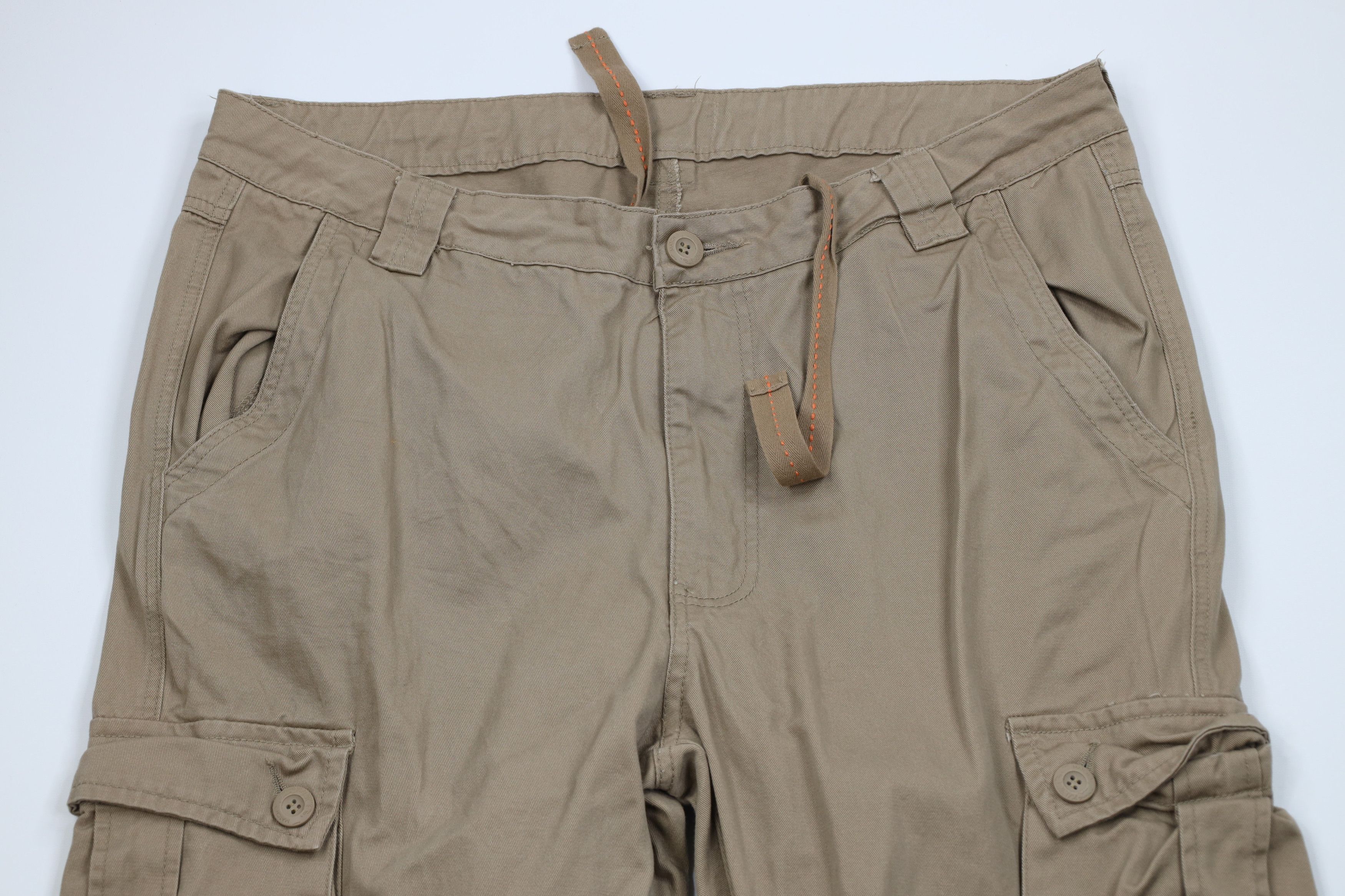 Vintage 90s Y2K Streetwear Baggy Relaxed Cargo Pants Beige