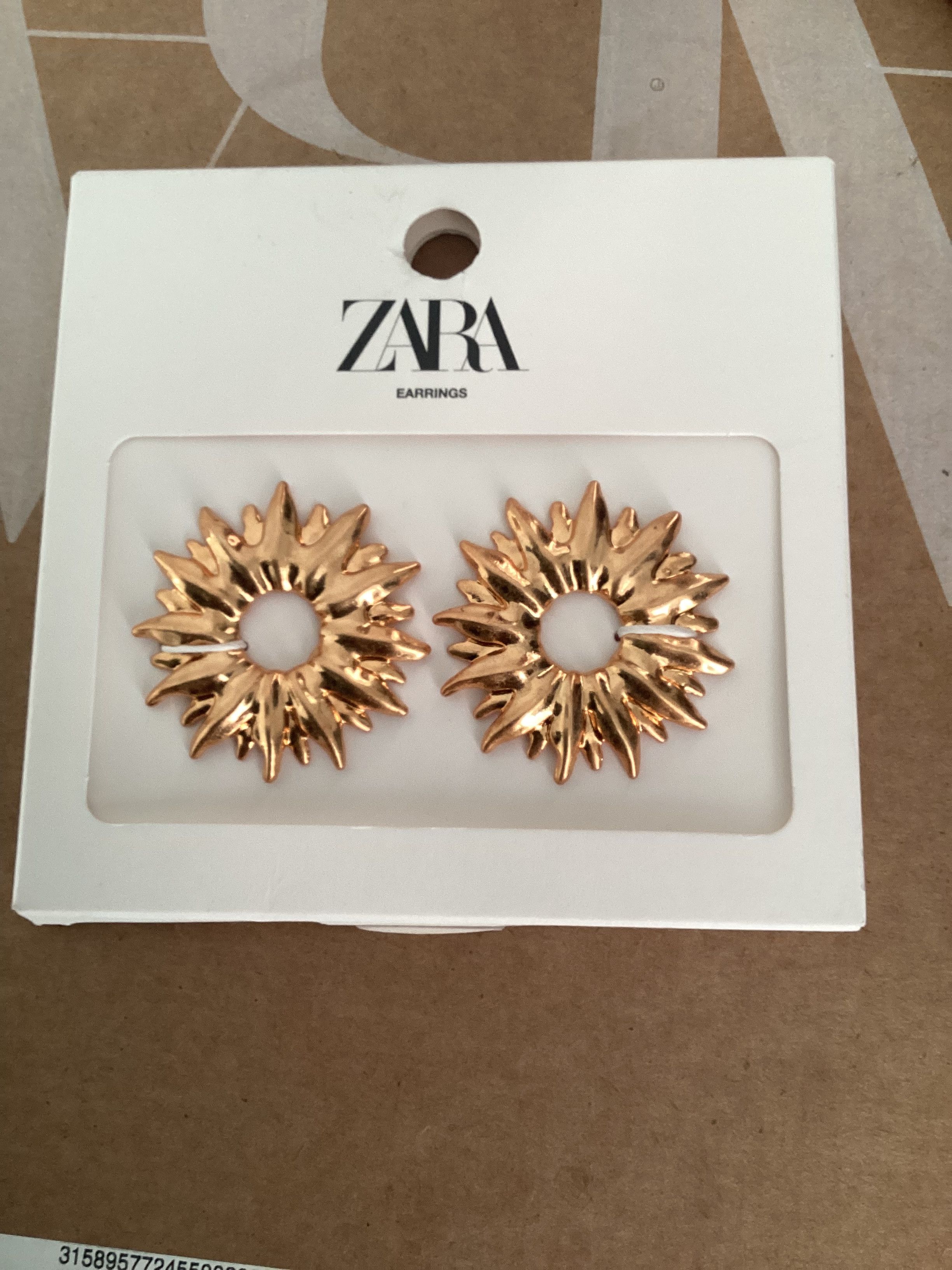 Zara Zara metallic sun earrings BNWT Size ONE SIZE - 1 Thumbnail