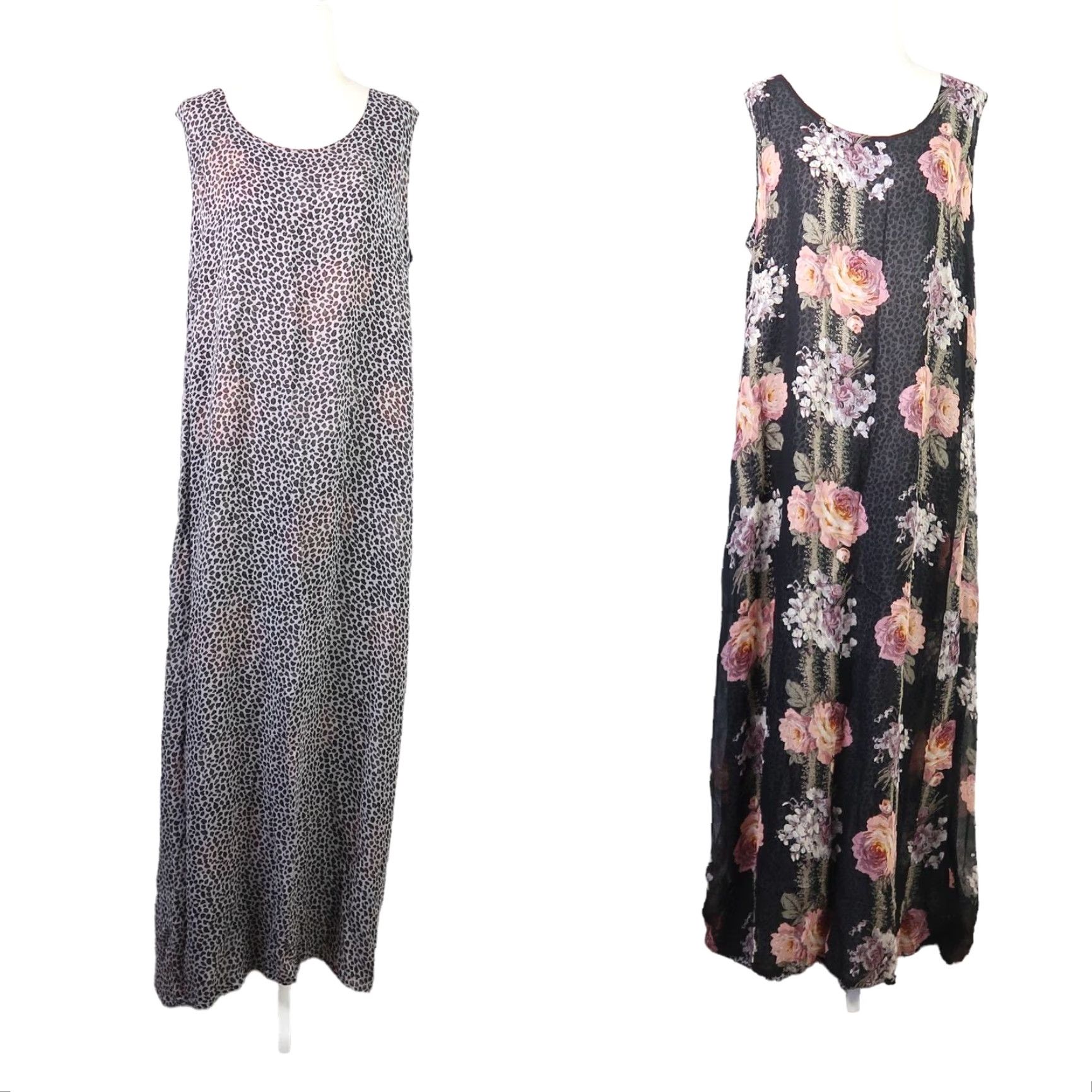 Vintage VINTAGE 90s Indira Maxi Dress Size L / US 10 / IT 46 - 2 Thumbnail
