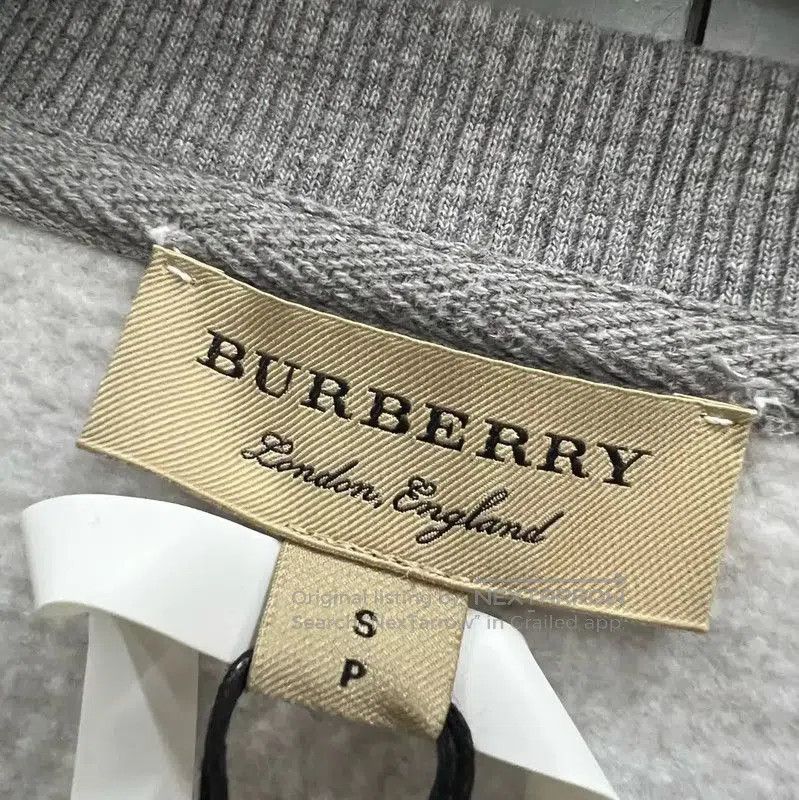 Burberry Burberry Gray Cotton Women's Cropped Sweatshirt. Size S / US 4 / IT 40 - 2 Thumbnail