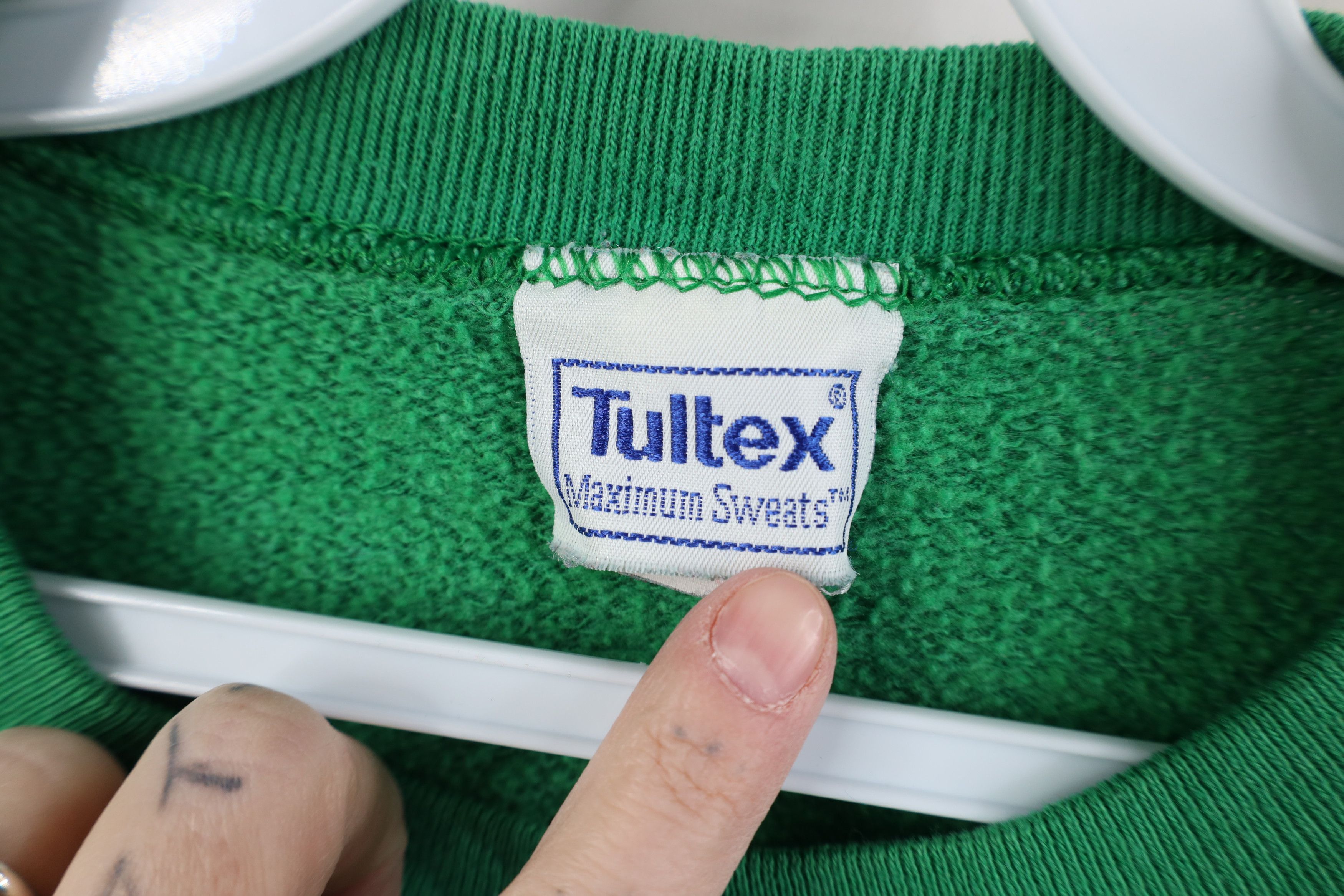 Vintage Vintage 90s Streetwear Merry Christmas Sweatshirt Green USA Size XL / US 12-14 / IT 48-50 - 9 Thumbnail