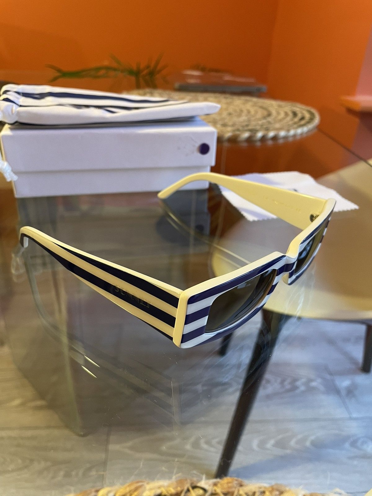 Sunnei Prototype Stripe sunglasses sunnei Size ONE SIZE - 6 Thumbnail