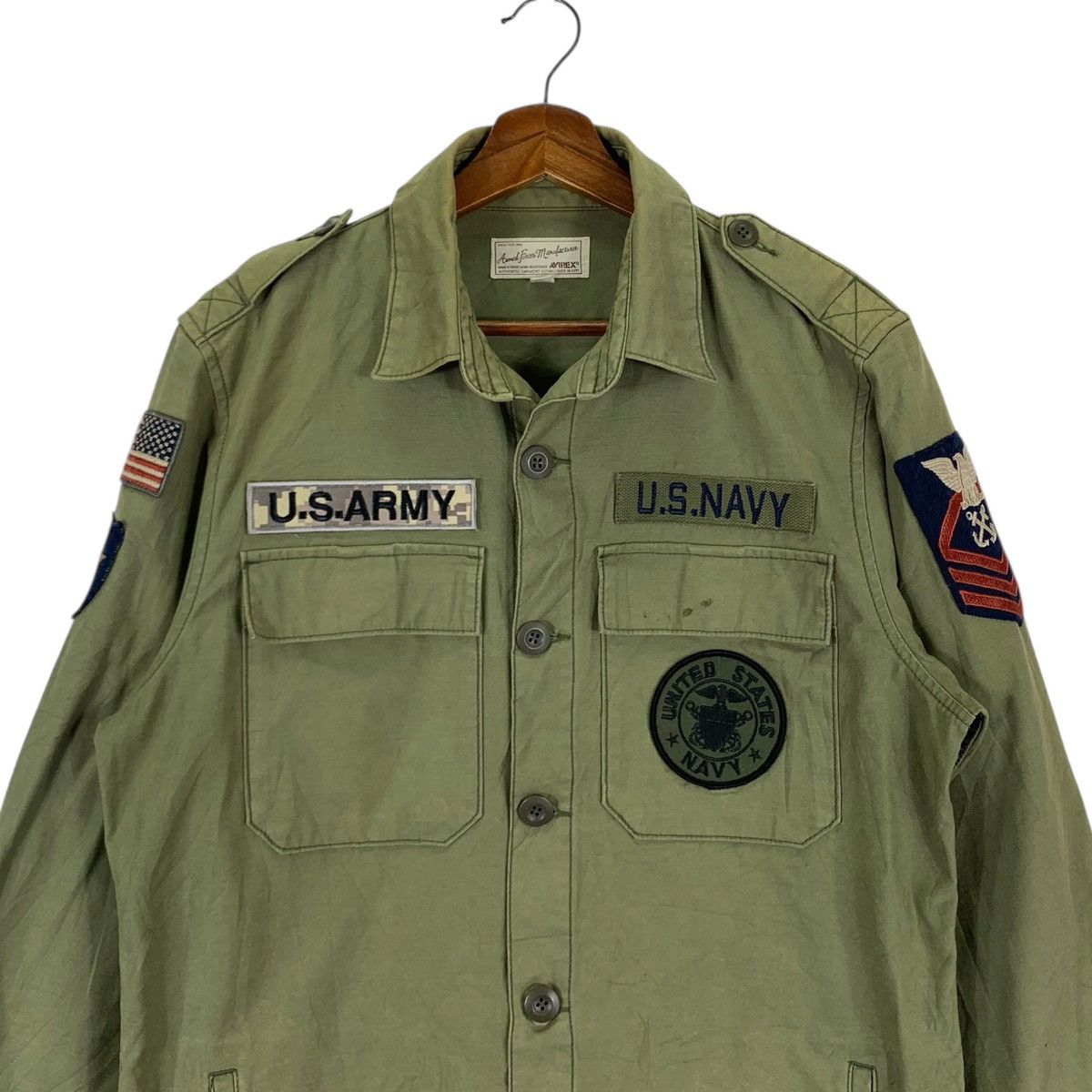 Avirex × Vintage Vintage Avirex US Army Button Jacket Size US L / EU 52-54 / 3 - 3 Thumbnail