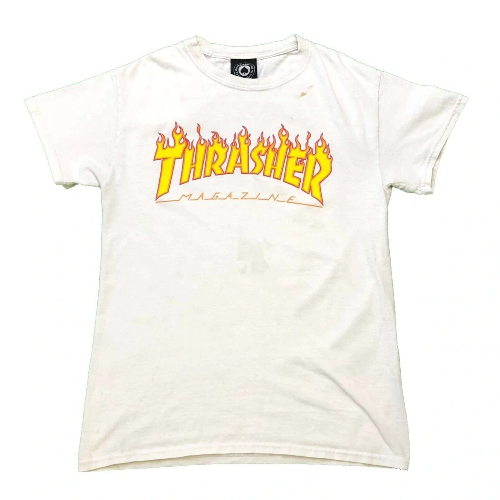 Thrasher × Vintage Thrasher Magazine T Shirt Flame Spell Out Skateboard Tee Size US S / EU 44-46 / 1 - 1 Thumbnail