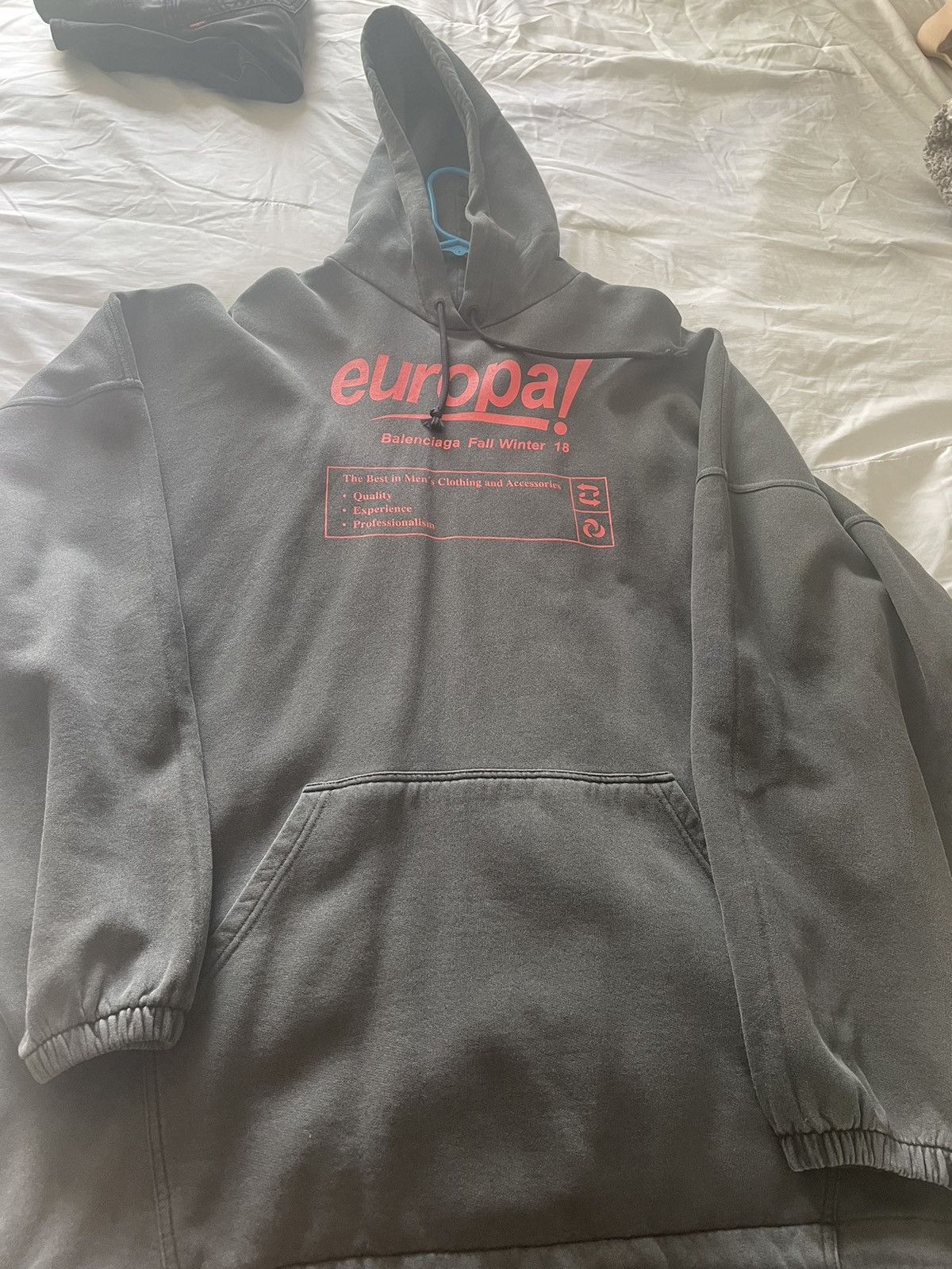 image of Balenciaga Europa Hoodie in Grey, Men's (Size XS)