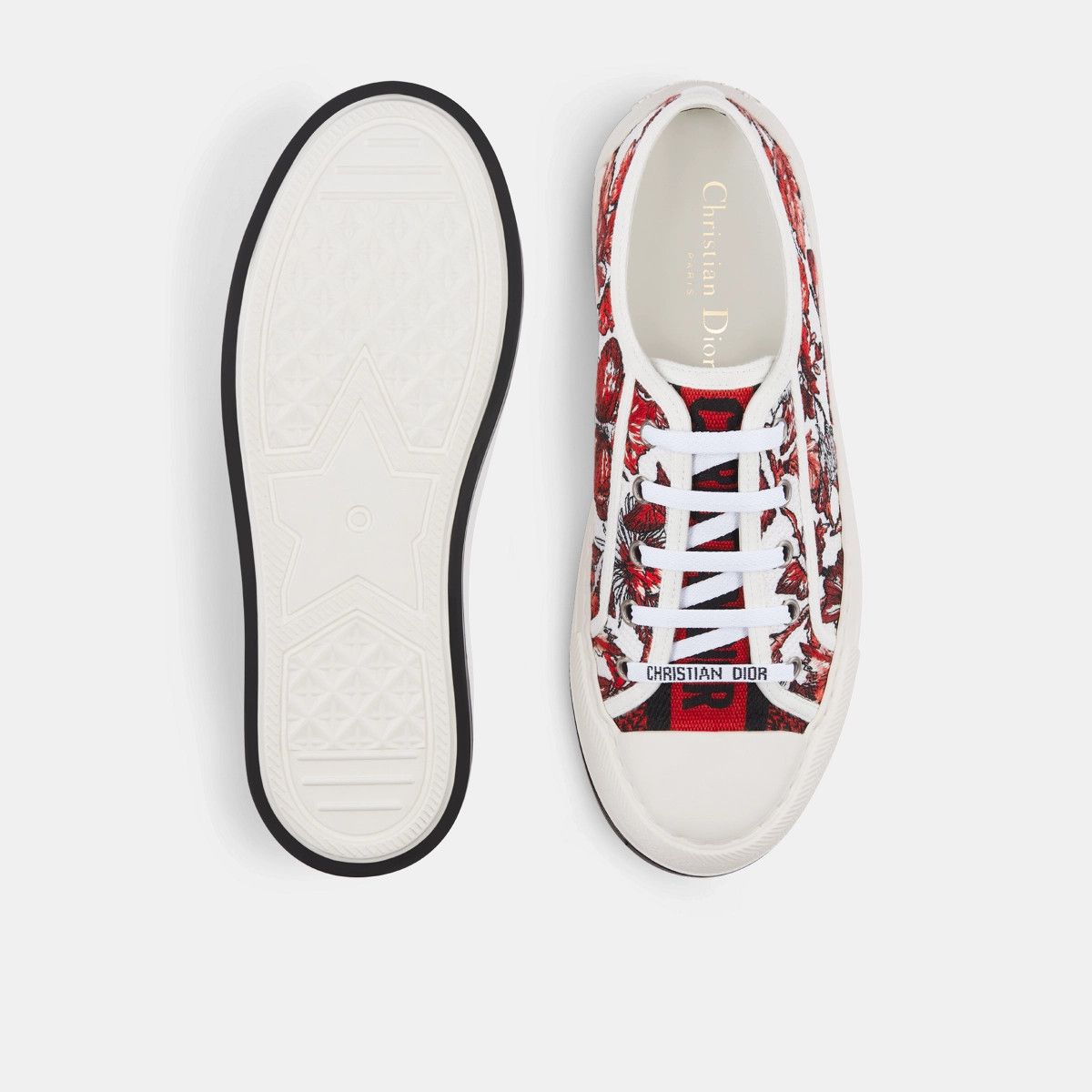 o1bcso1str0225 Walk'n'Dior Platform Sneaker in Red/White