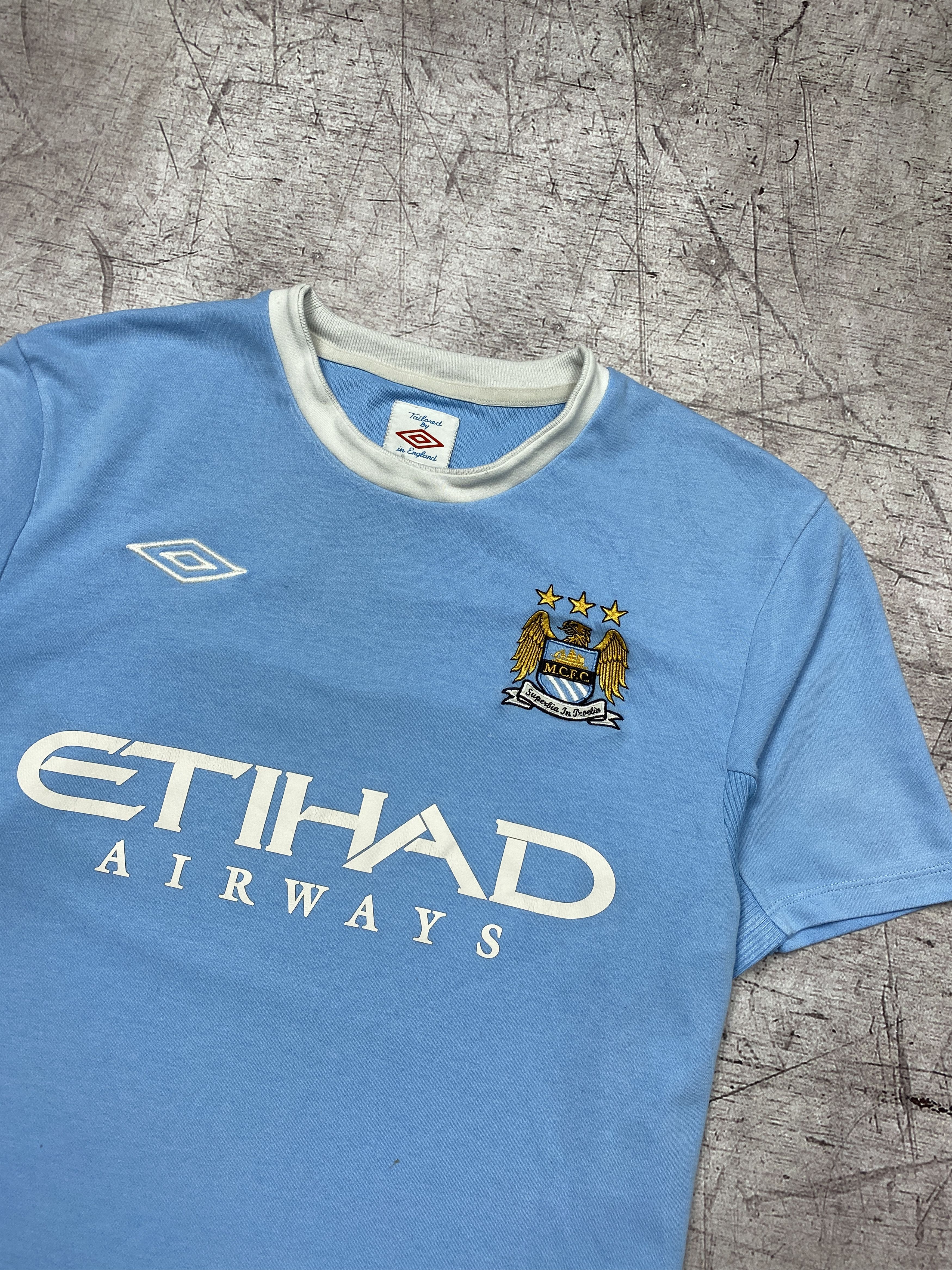 Umbro × Vintage Umbro Manchester City Vintage Mens Jersey T-Shirt Size US M / EU 48-50 / 2 - 2 Thumbnail