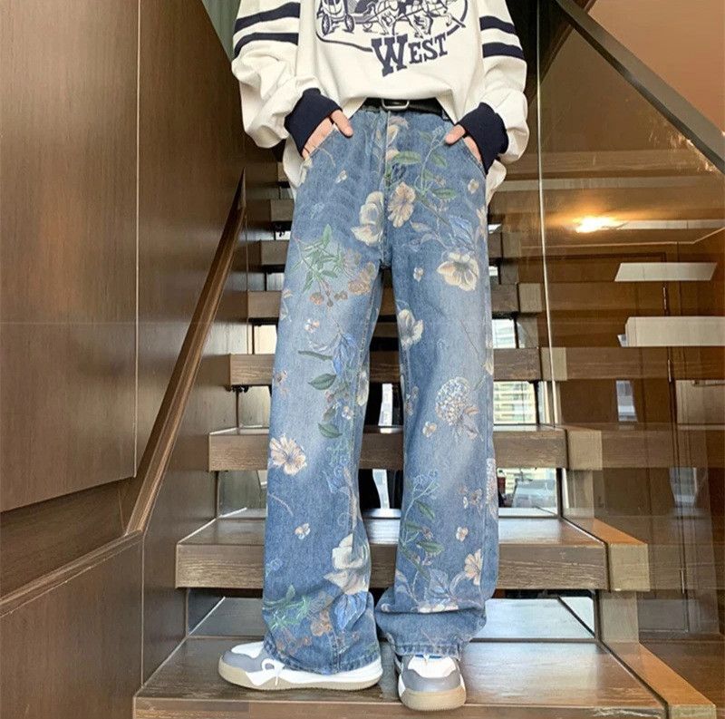 Jean × Vintage Y2k washed faded flared grunge baggy jeans Size US 27 - 3 Thumbnail