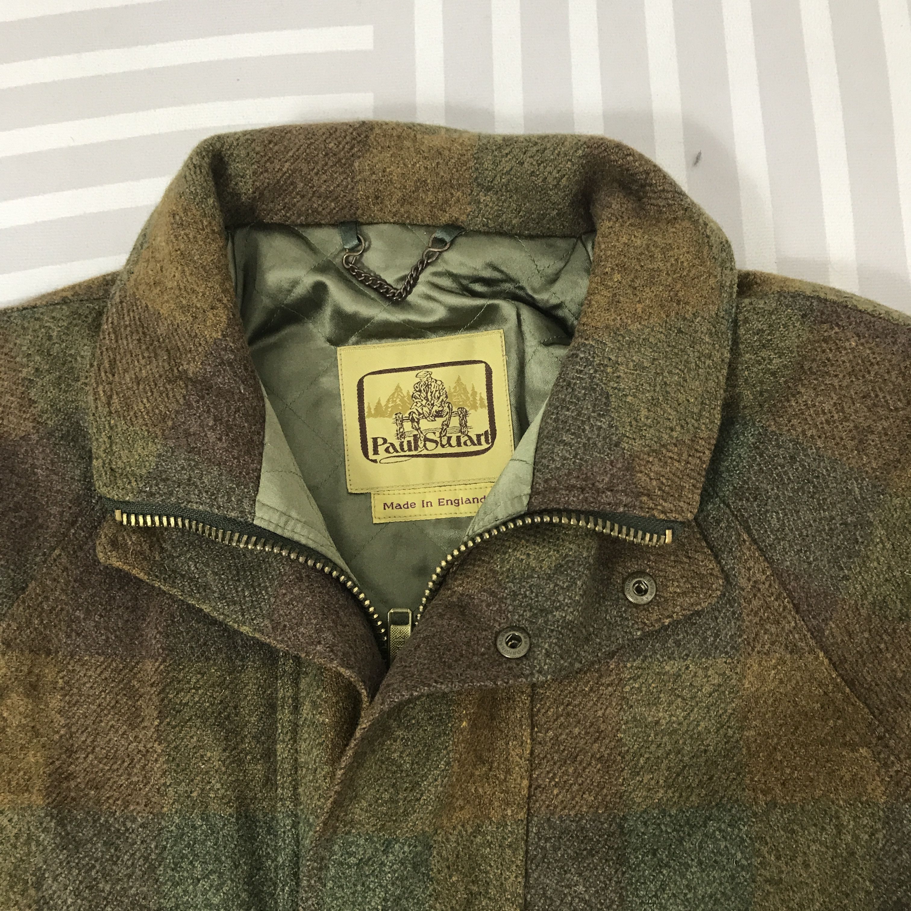 Paul Stuart Vintage Paul Stuart Wool Tartan zipper Jacket Size US S / EU 44-46 / 1 - 10 Thumbnail