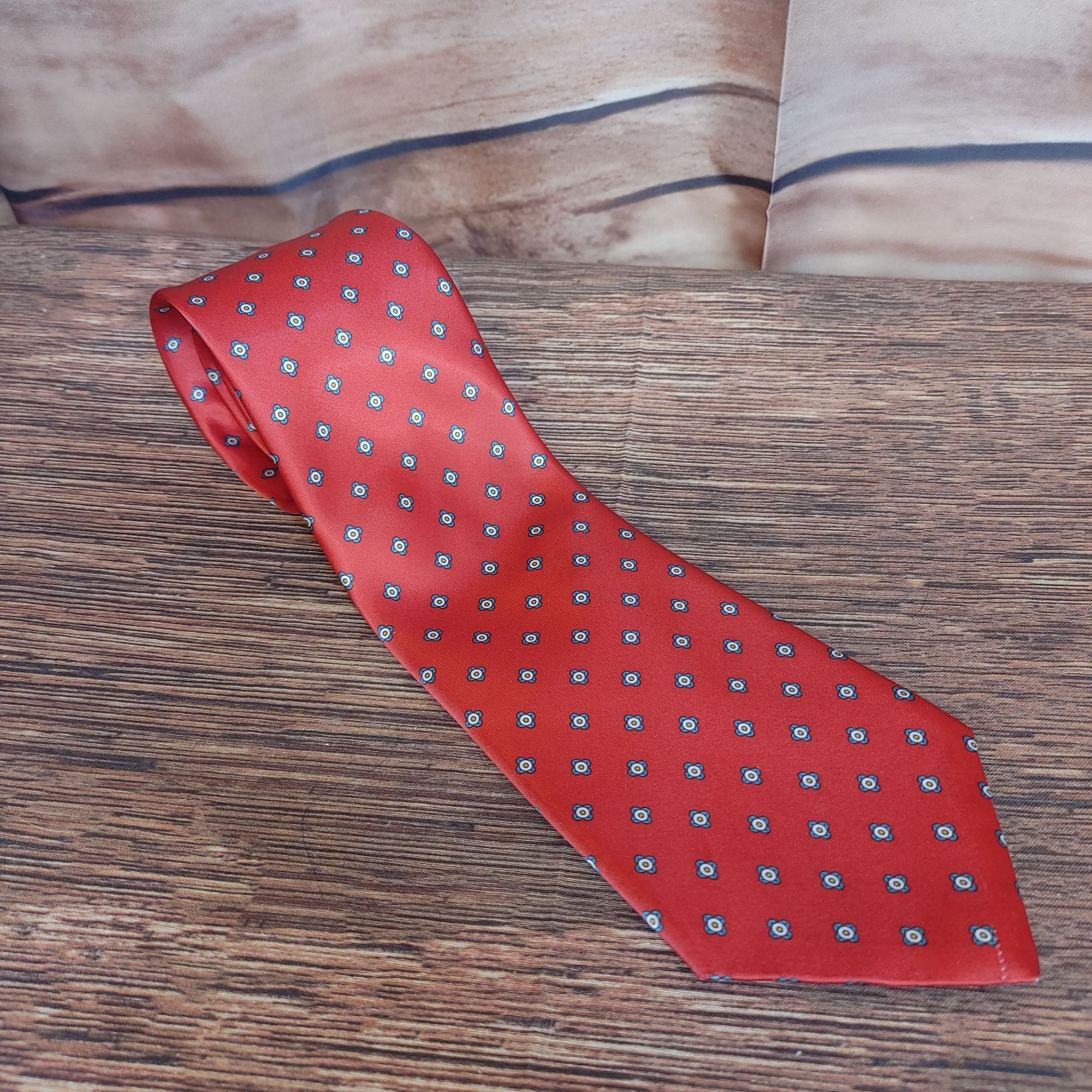 Other Dean Drummell Men's Red 100% Polyester Neck Tie OS Size ONE SIZE - 1 Thumbnail