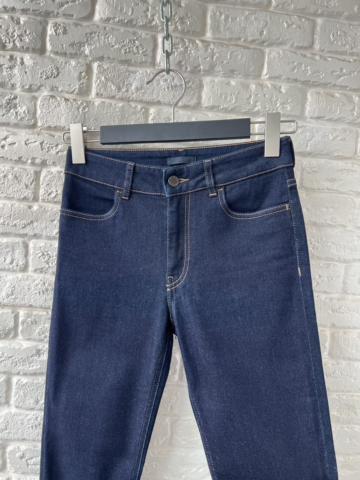 Prada Prada Milano Logo Navy Denim Slim Jeans 27 size Size 27" / US 4 / IT 40 - 4 Thumbnail