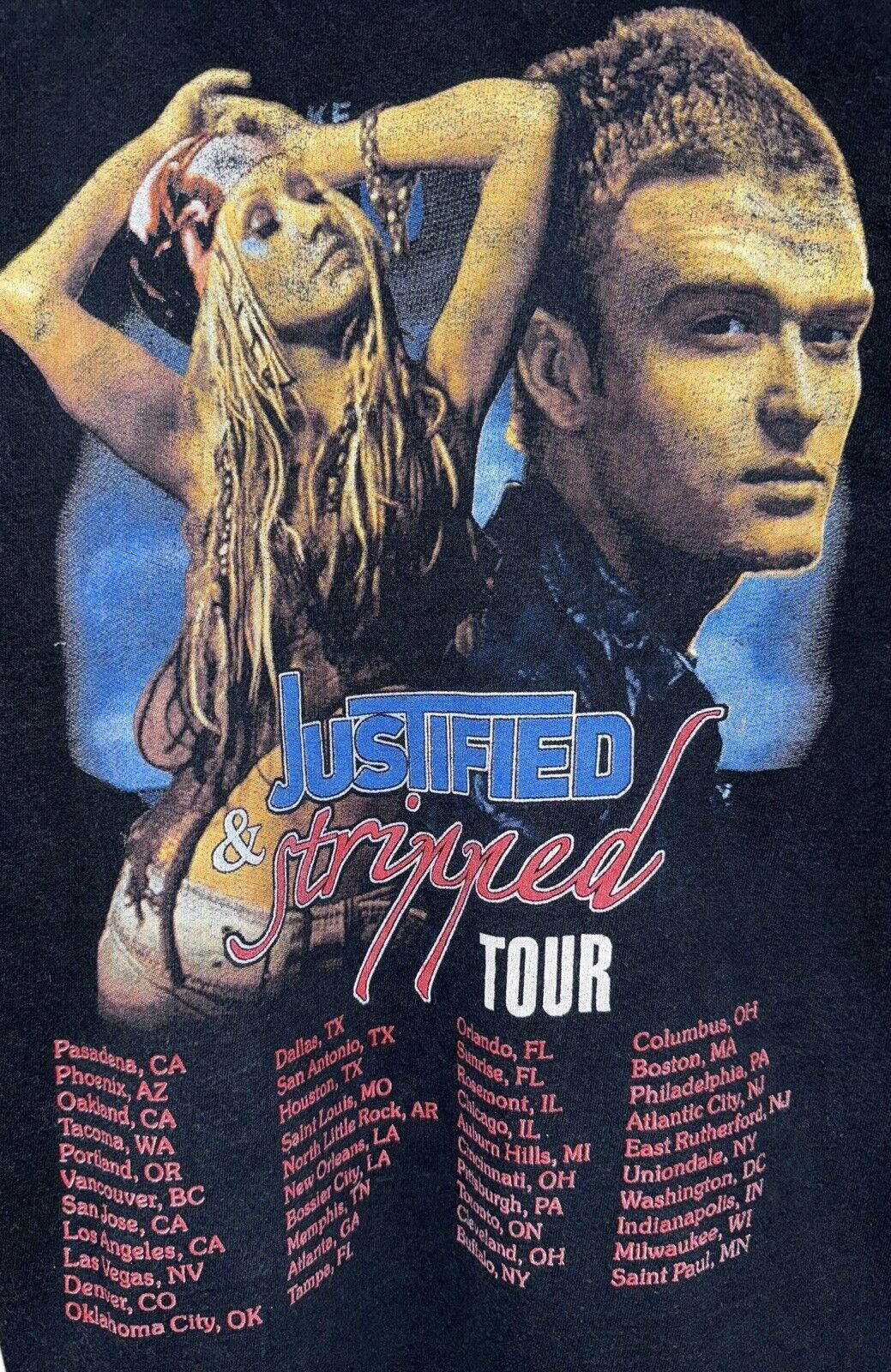 Designer Vintage Justin Timberlake Christina Aguilera Tour Rap Tee M Size US M / EU 48-50 / 2 - 3 Thumbnail