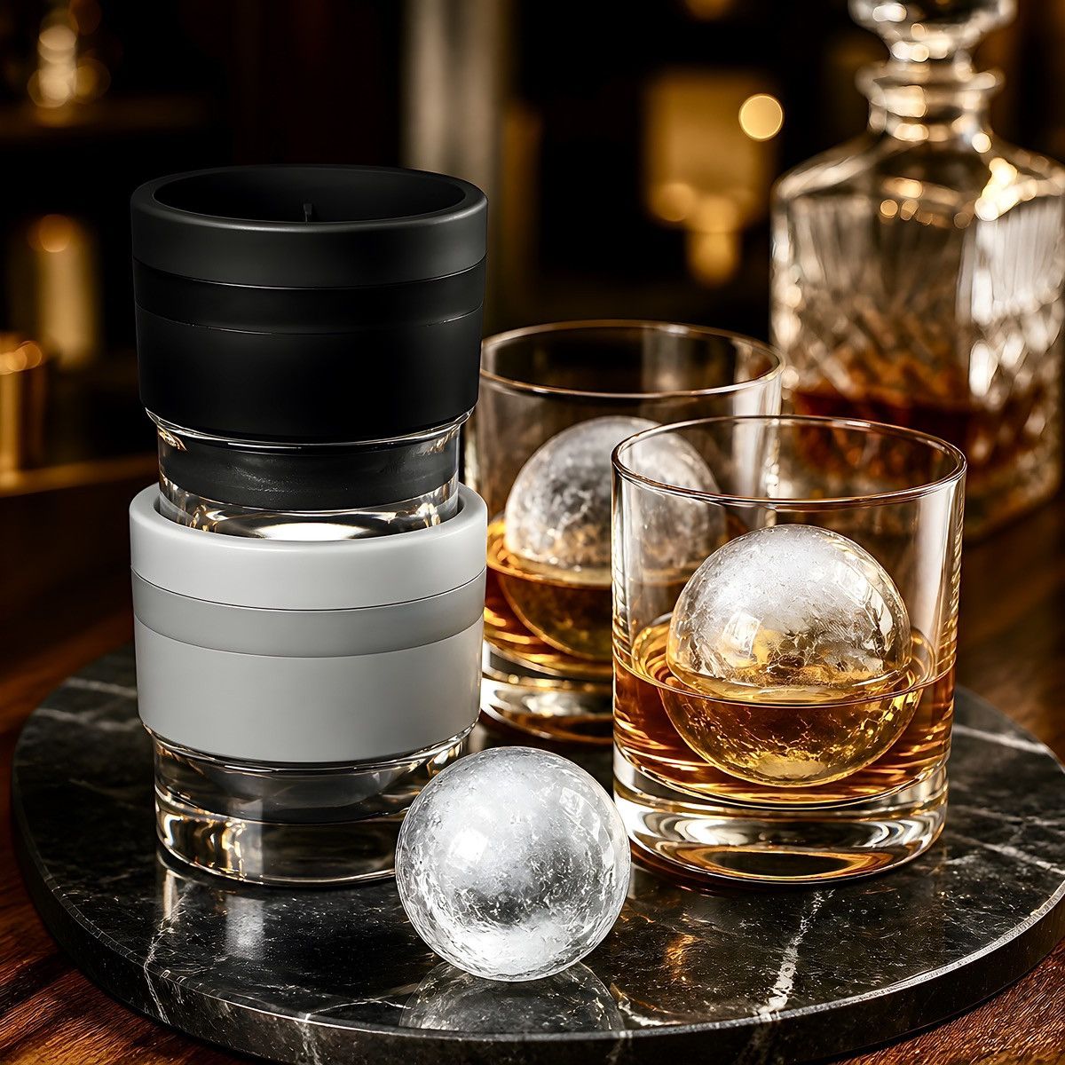 Other Brookstone Whisky Glass (2 ea) and Ice Ball Mold Set Size ONE SIZE - 1 Thumbnail