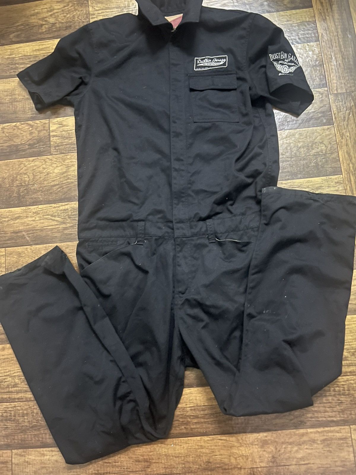 Japanese Brand Subciety Dustbin Garage EmbroideredBritishMotorcycleWorkwear Size US 42 / EU 58 - 19 Thumbnail